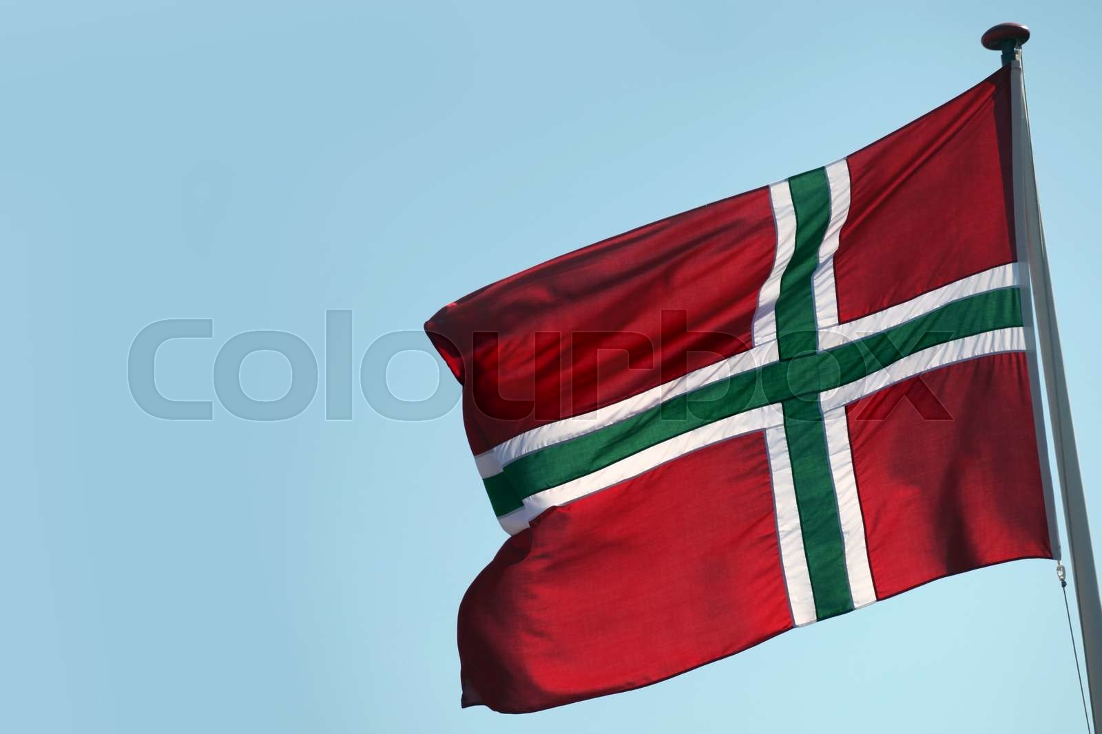 Bornholm Flagge 30x45 Cm | Bootsflagge Premium Polyester | Mit Hissband & Strick