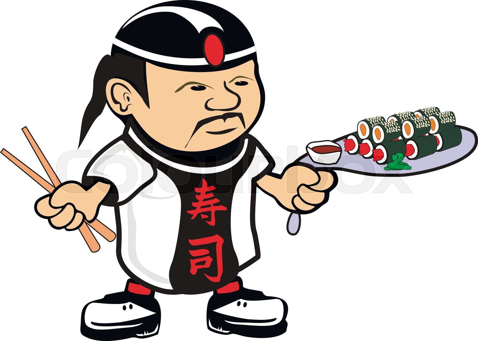 Asian Chef cook | Stock vector | Colourbox