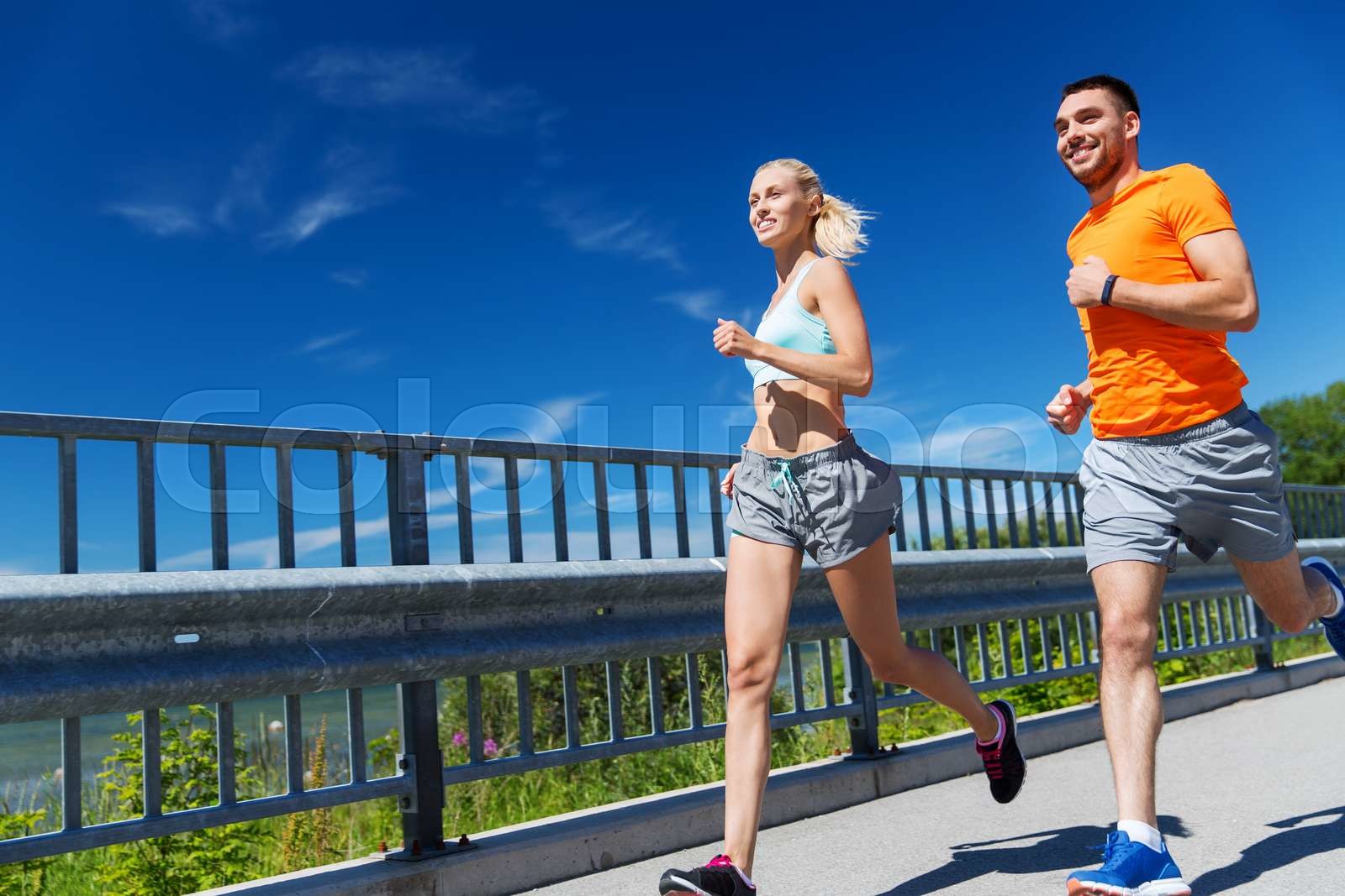 sommer, joggen, aktivität Stock Bild Colourbox