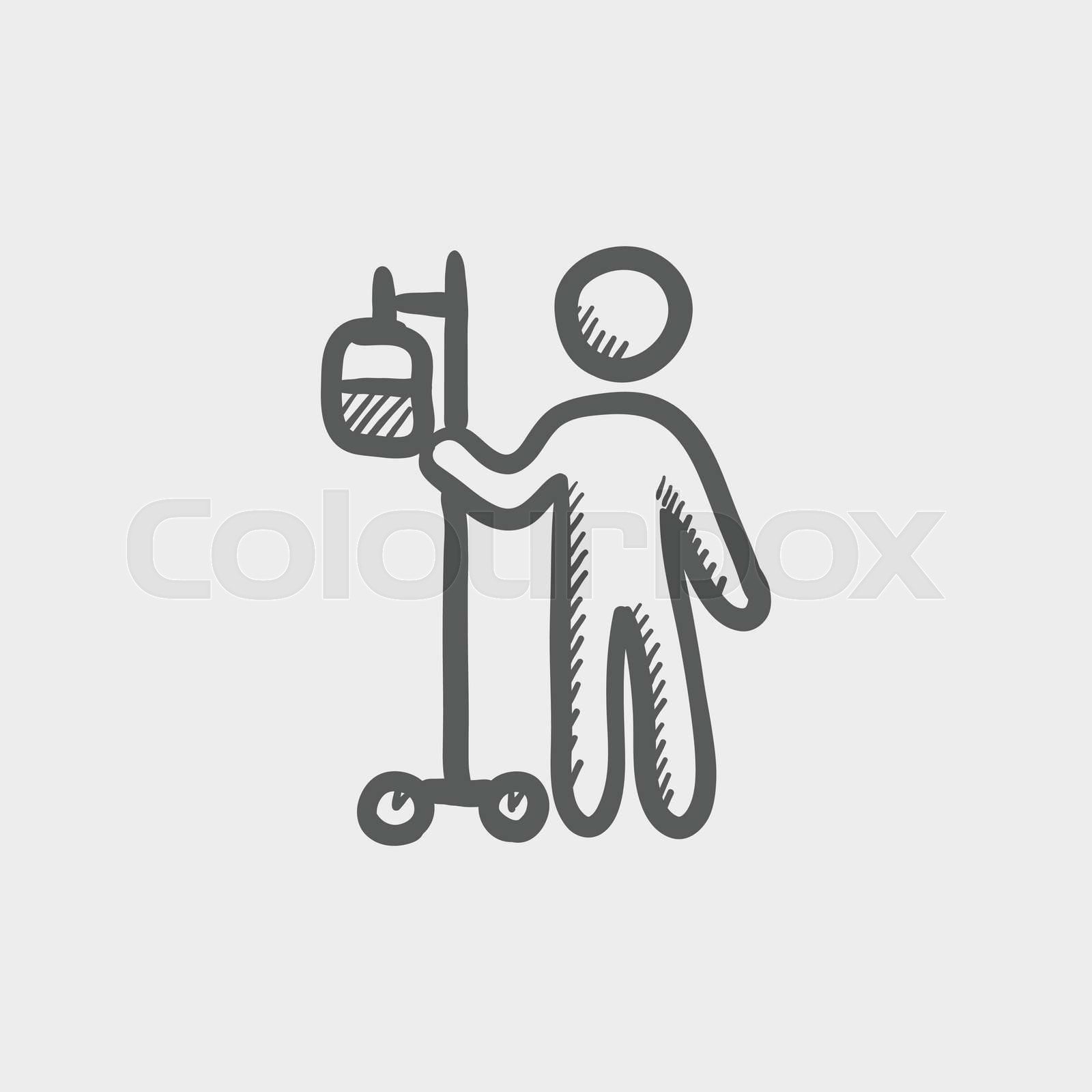 ikon, tegning, patient Stock vektor Colourbox