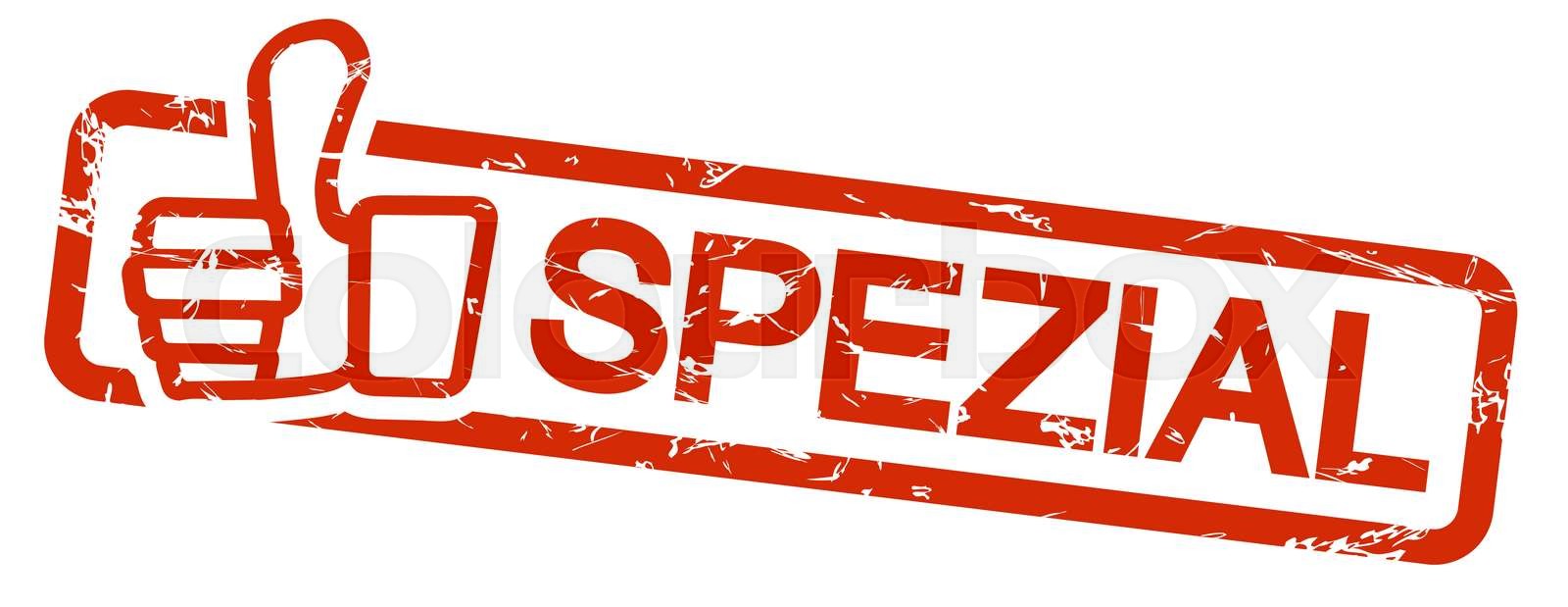 red stamp SPEZIAL | Stock vector | Colourbox