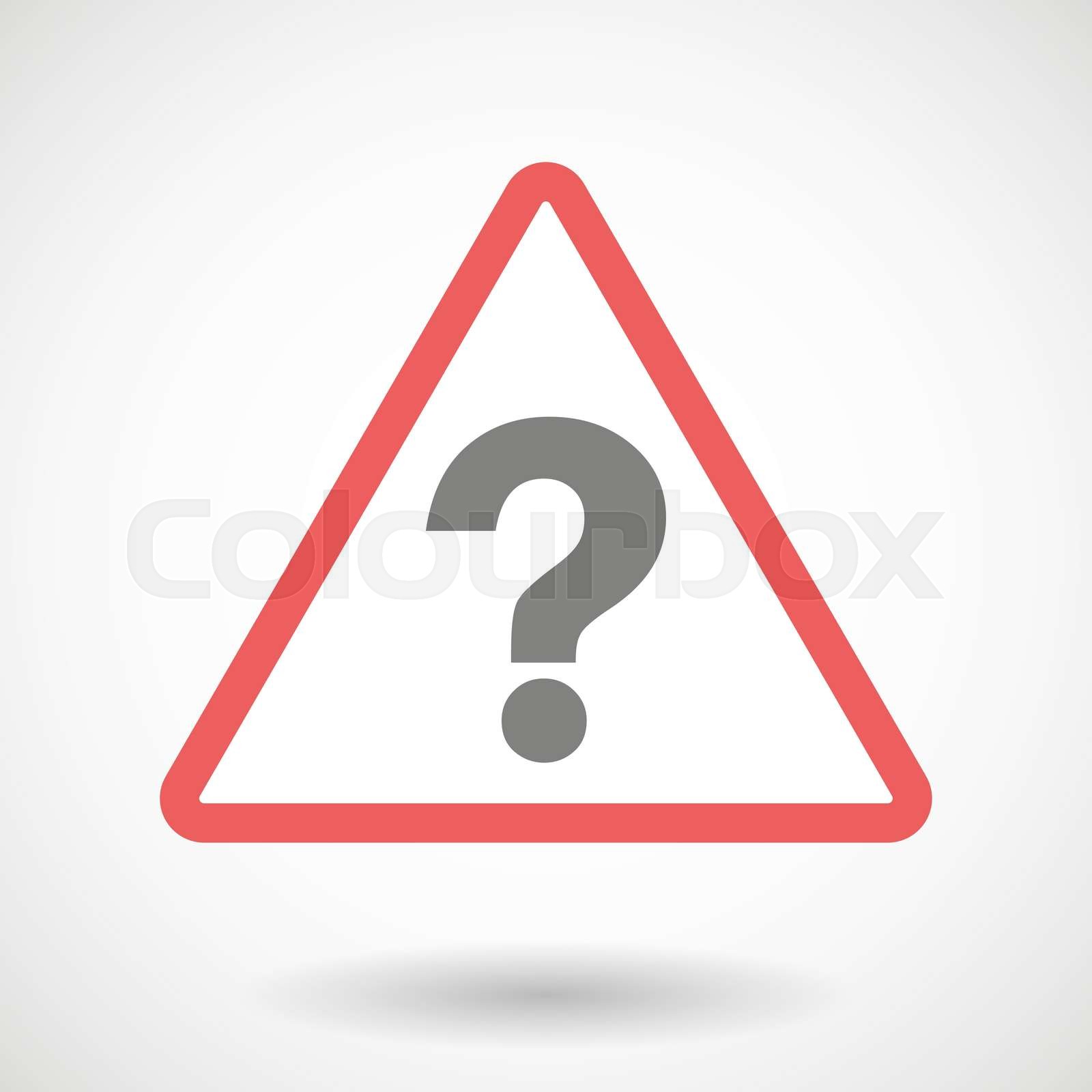 Warning signal with a question sign Stock vector Colourbox