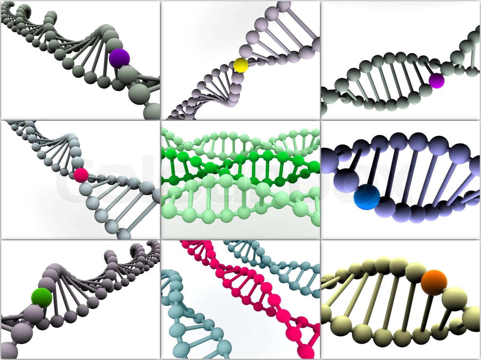 gen in die Dna. 3D Stock Bild Colourbox