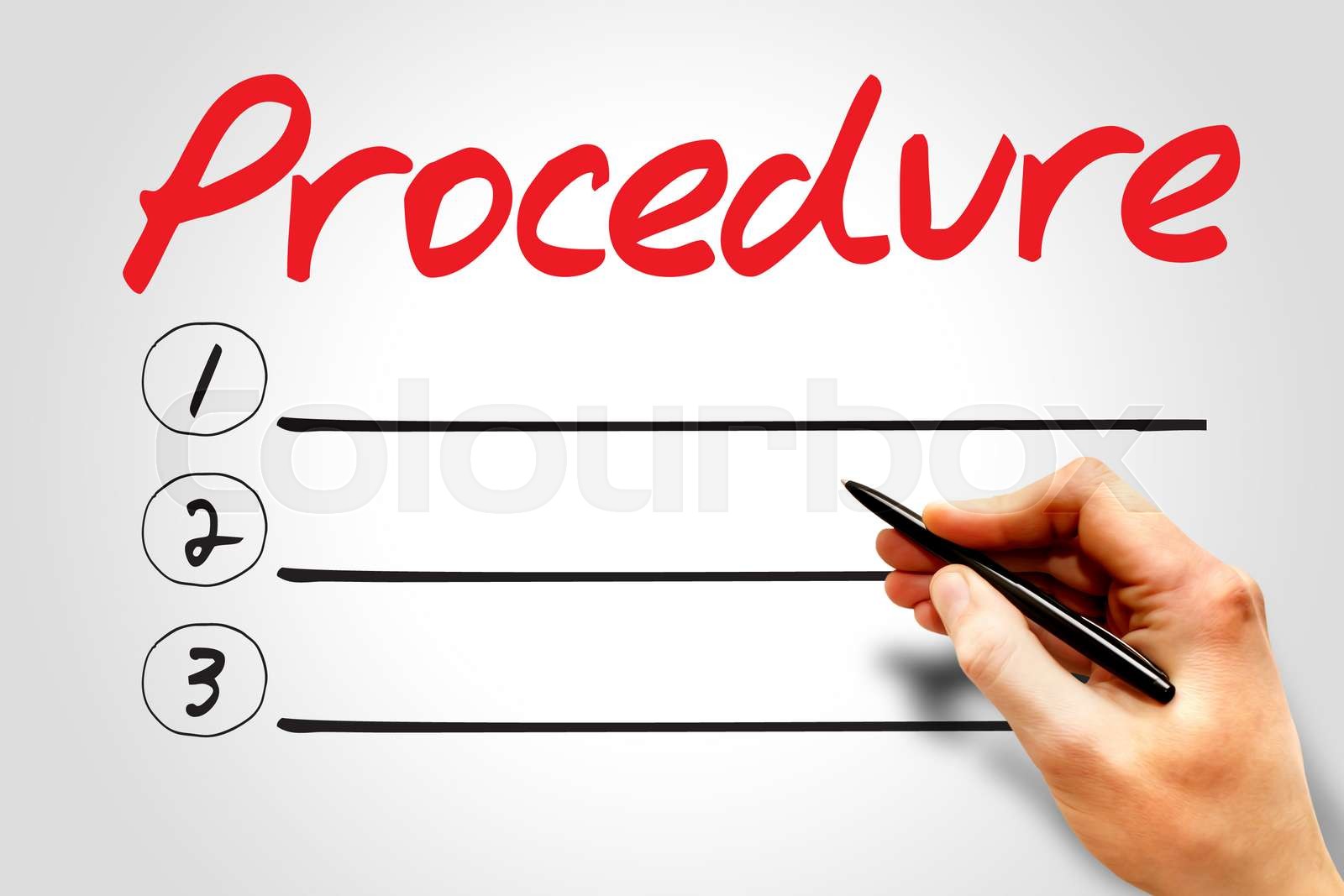 Procedure | Stock image | Colourbox