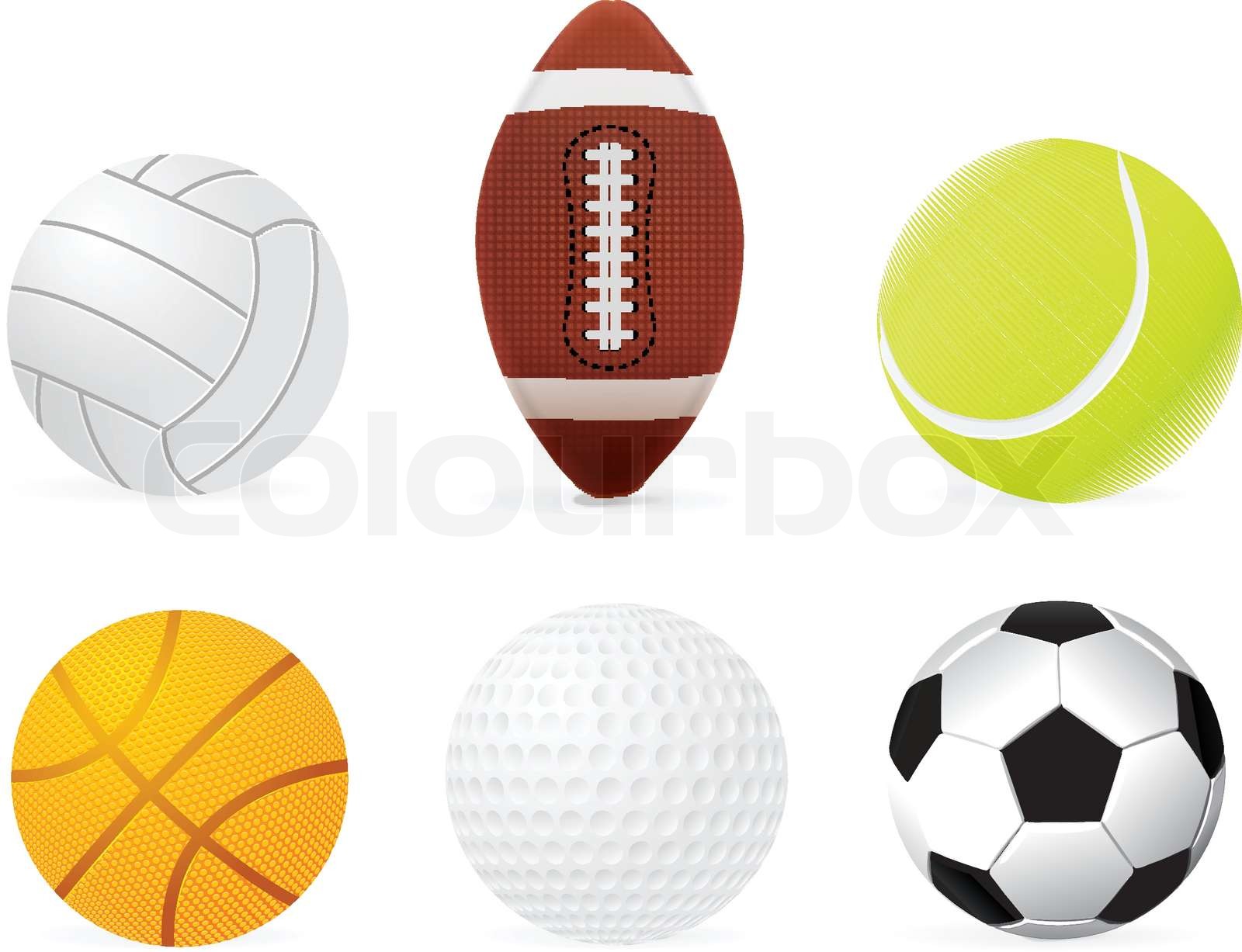 Ball Set Stock Vector Colourbox