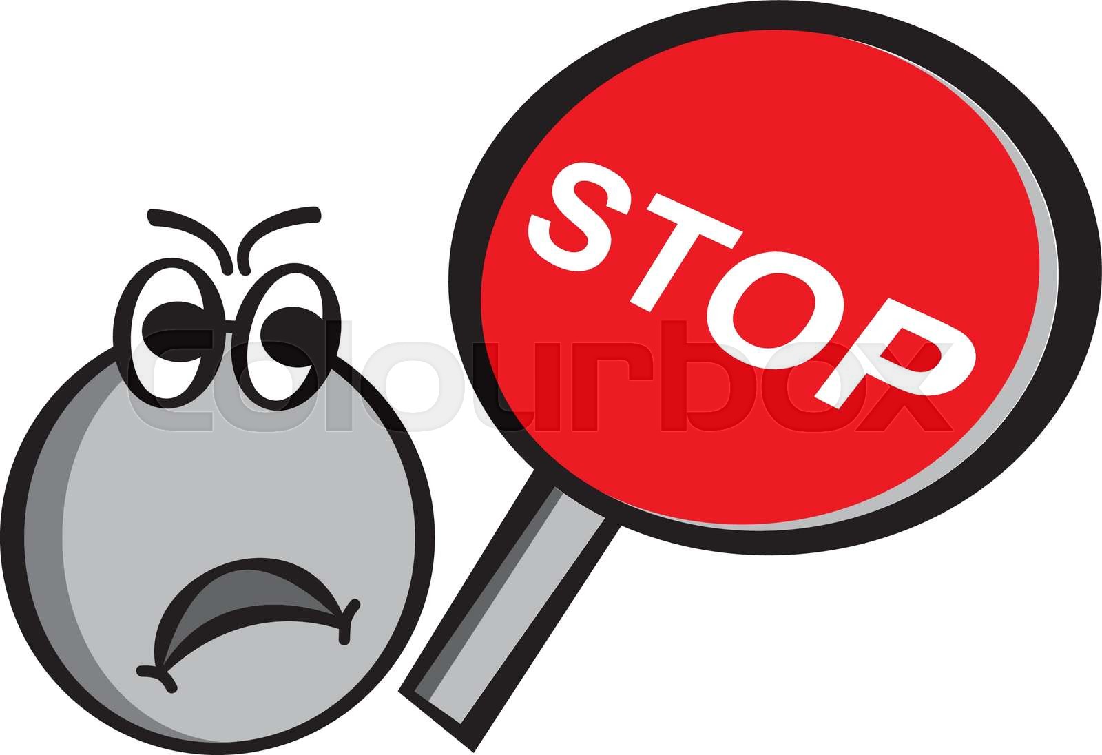 stop, mann, bild StockVektor Colourbox