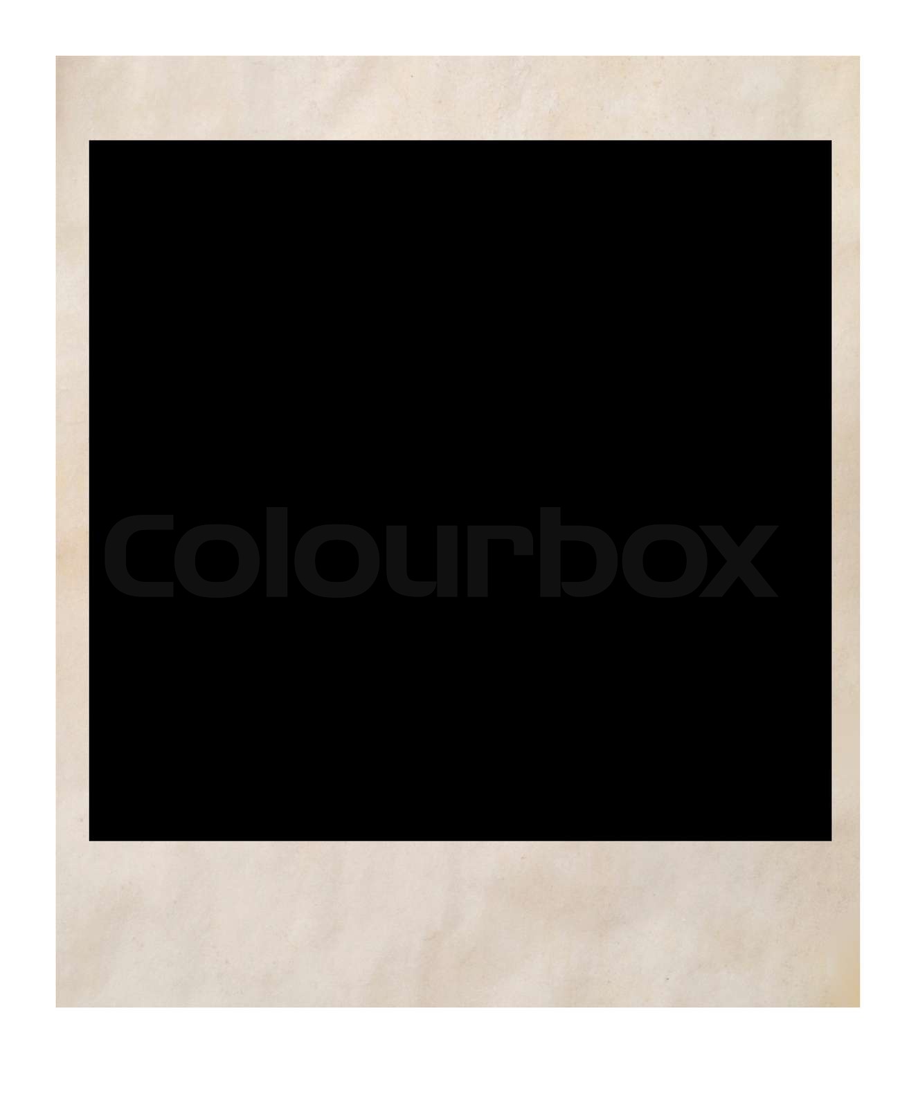 alte Polaroid isoliert auf weiß Stock Bild Colourbox