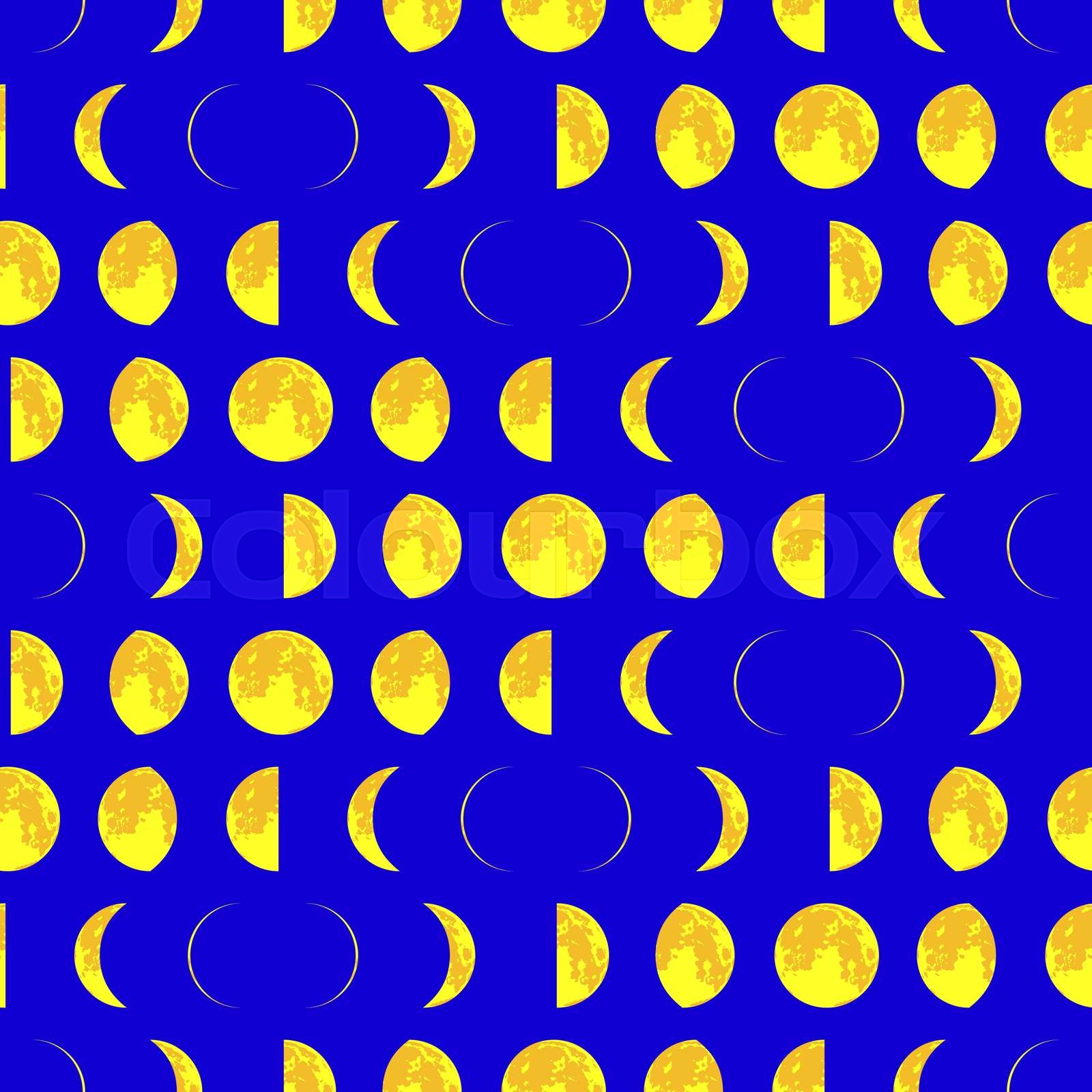 Lunar phase pattern | Stock vector | Colourbox