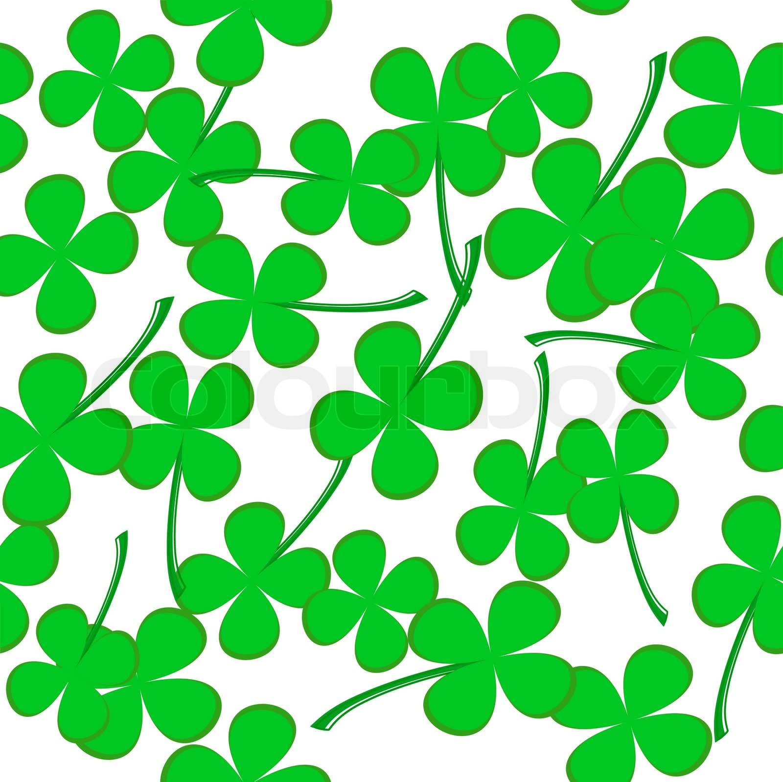 Seamless Pattern With Clover Leaves To The St Patrick S Day Stock Seamless Pattern With Clover Leaves To The St Patrick S Day Stock
