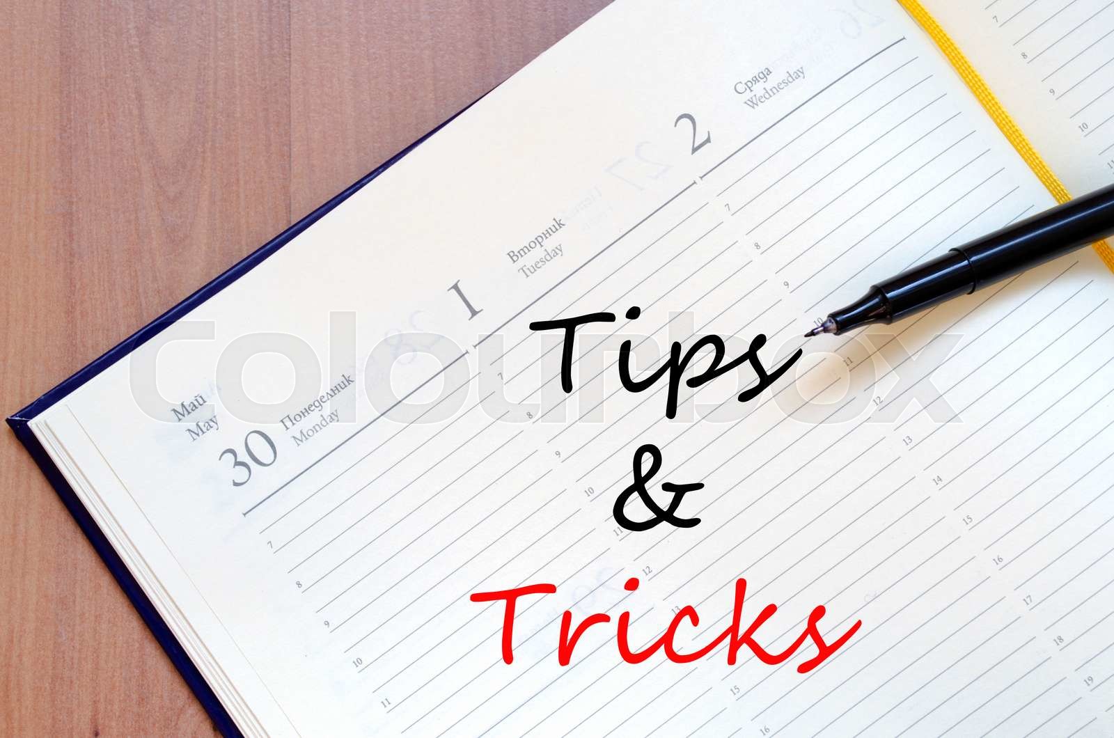 anregung, empfehlung, streich Stock Bild Colourbox