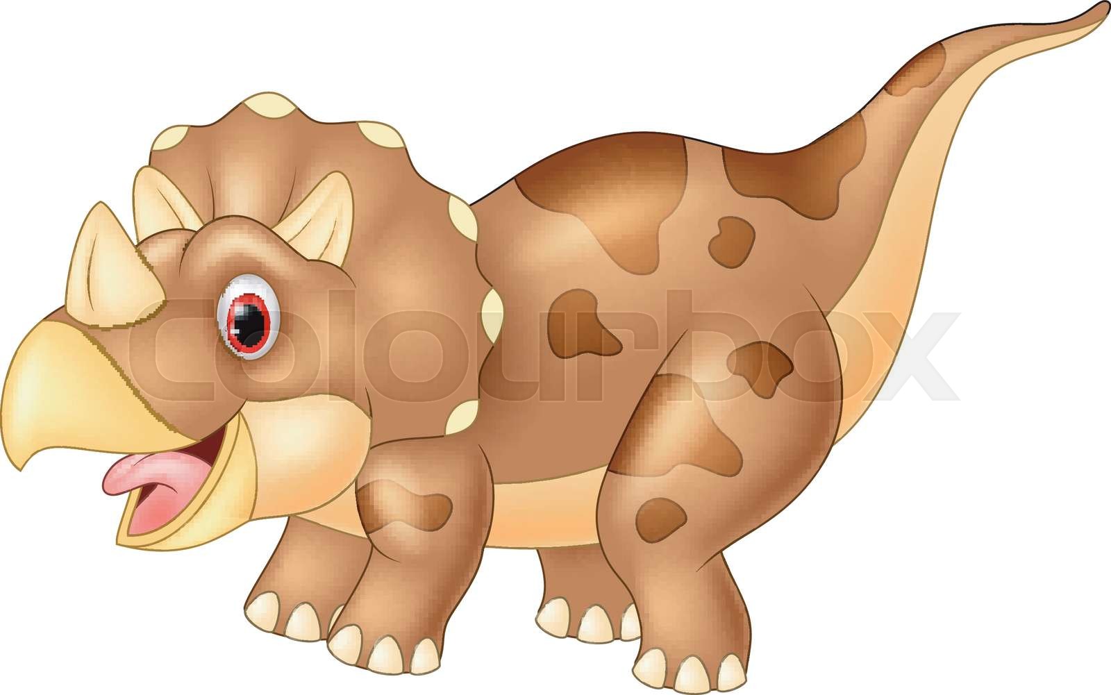 Triceratops dinosaur cartoon Stock vector Colourbox