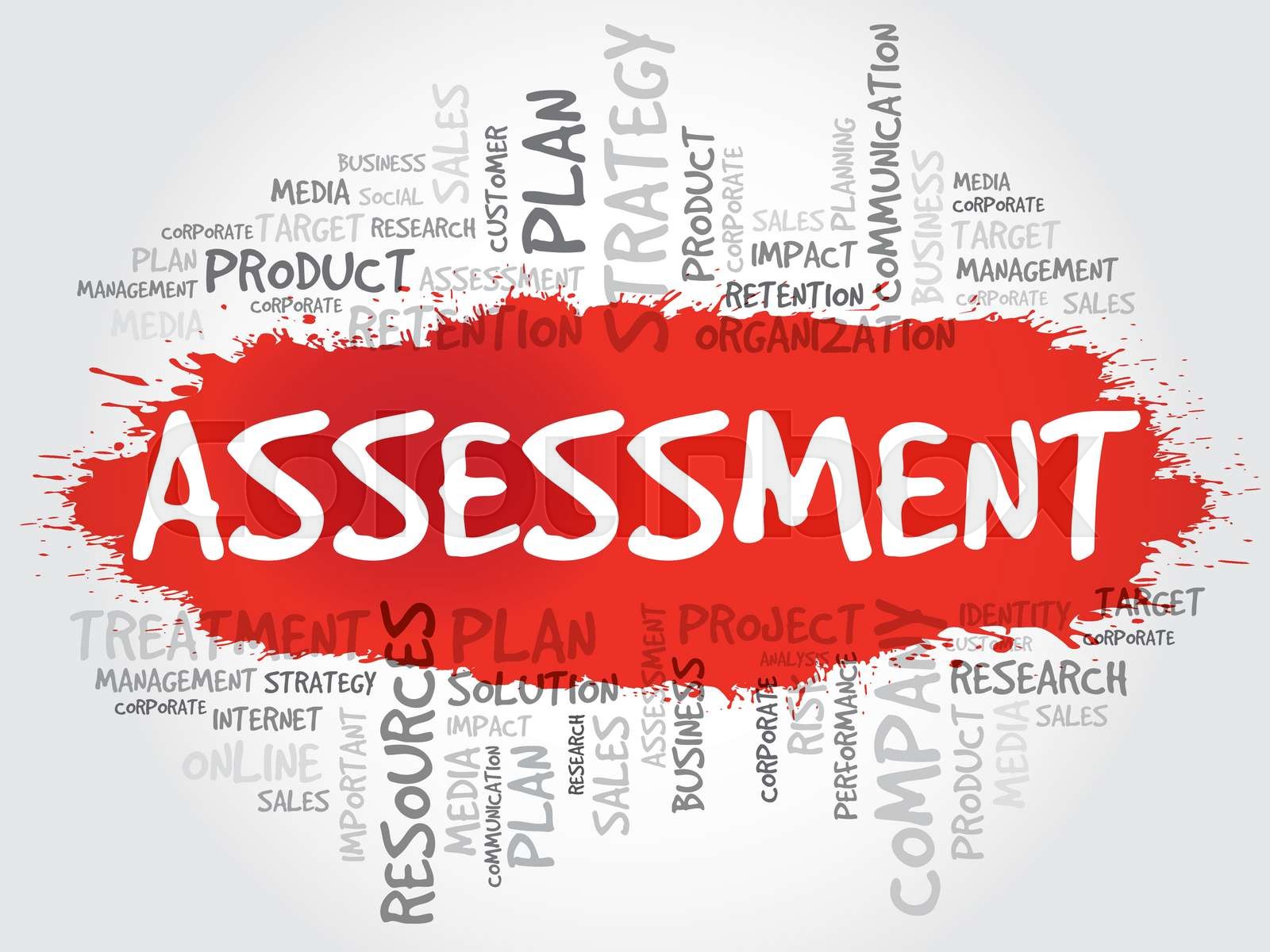 Assessment Word Cloud Business Concept Stock Vector Colourbox