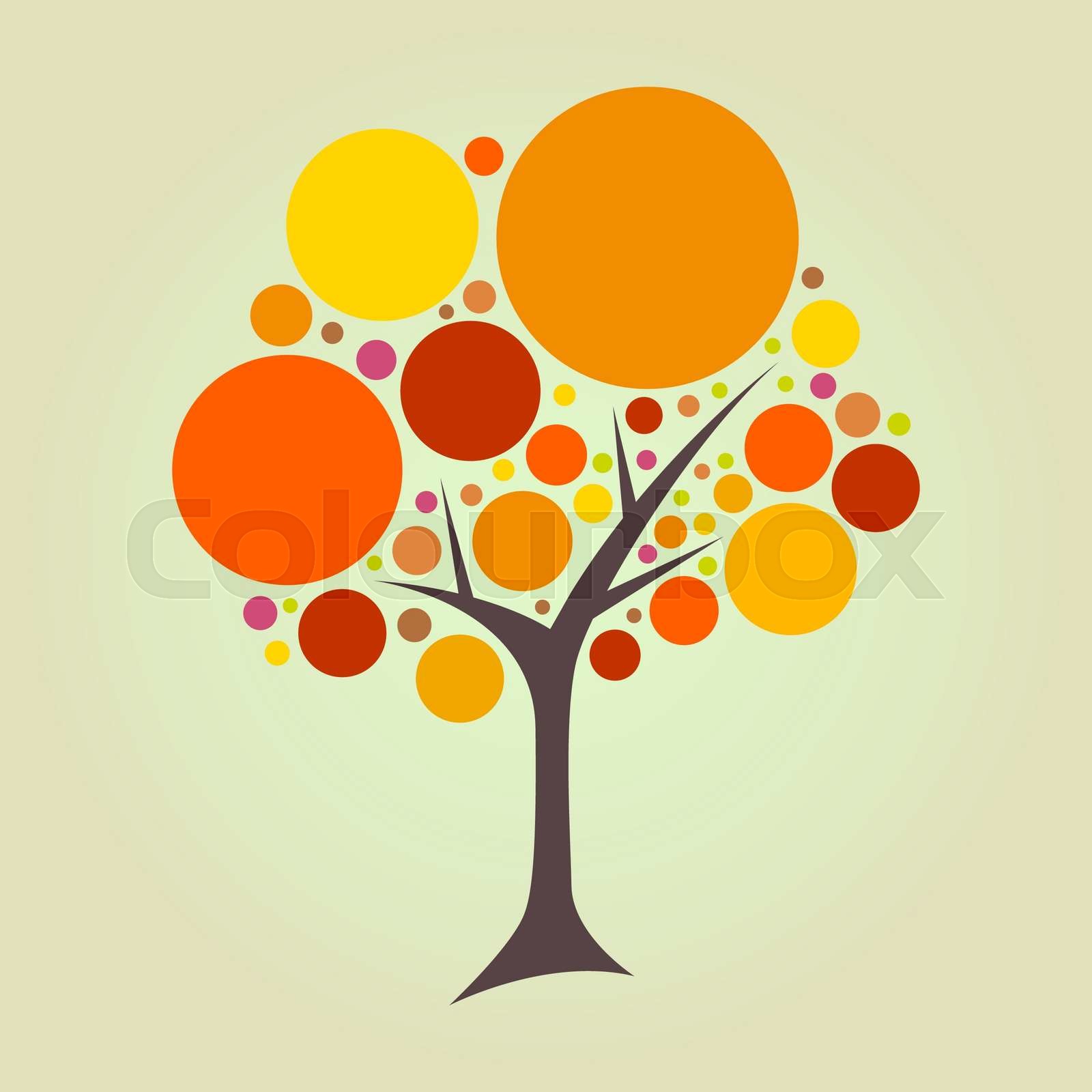 Abstract Circle Tree Stock vector Colourbox
