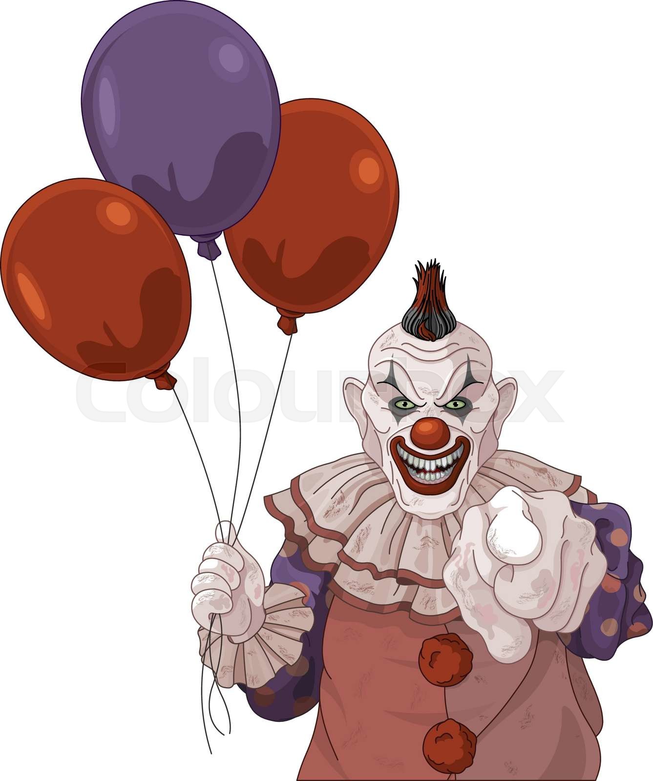 Scary Clown | Stock vector | Colourbox