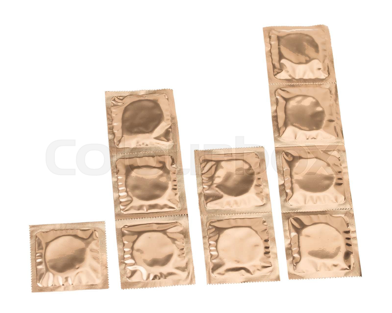 Golden condoms | Stock image | Colourbox