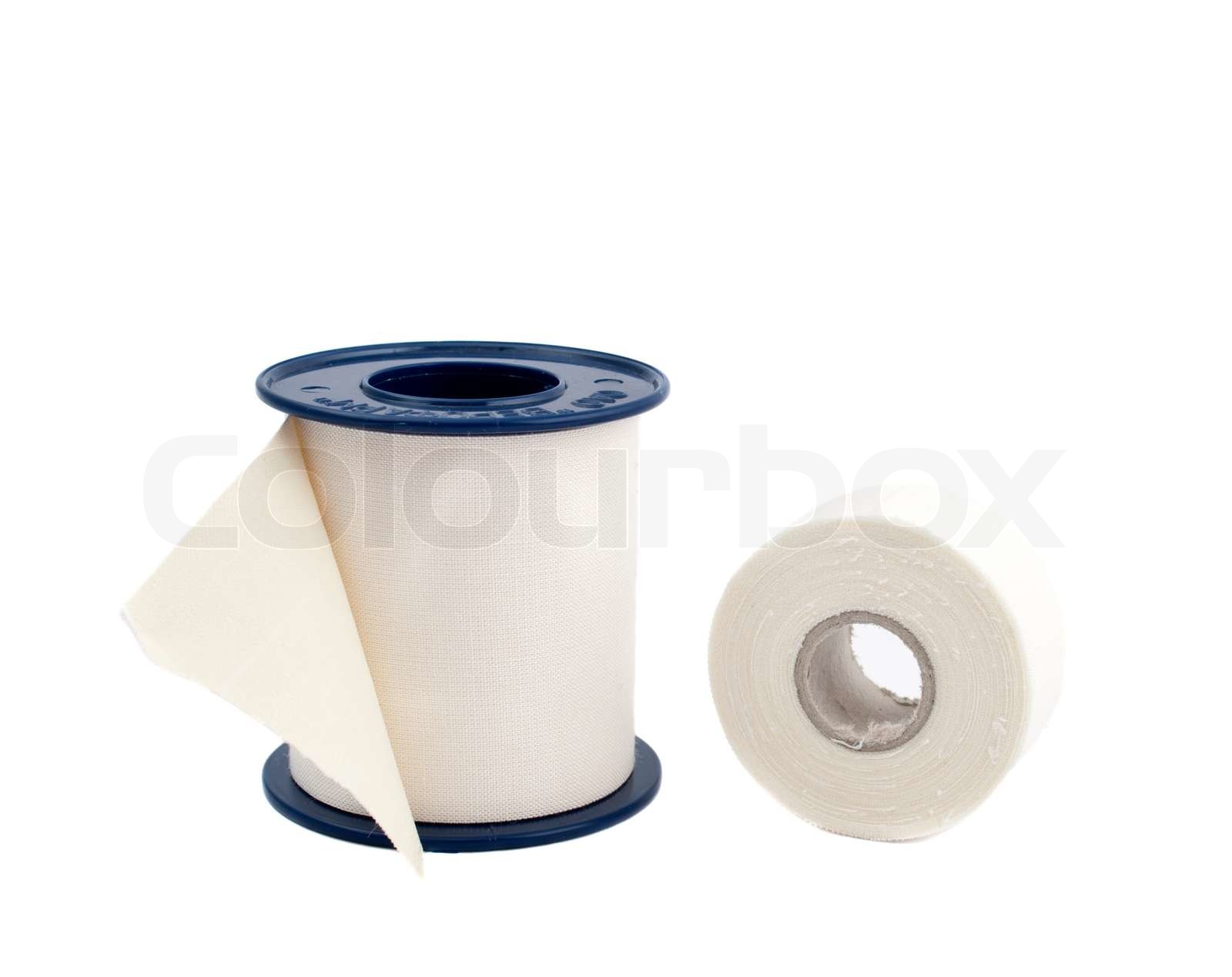 Roll of medical sticking plaster isolated on white | Stock image ...