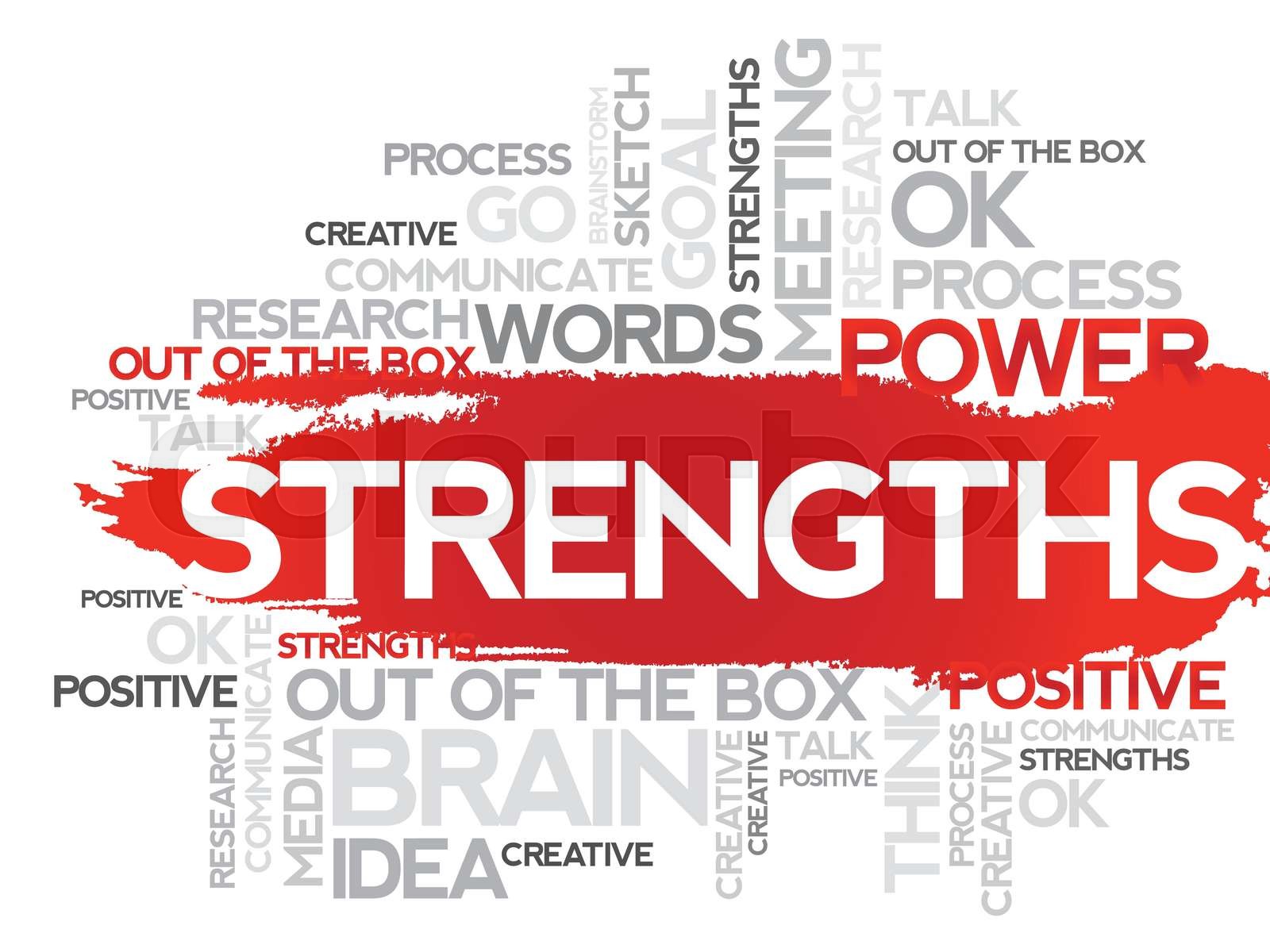 STRENGTHS. Word | Stock vector | Colourbox