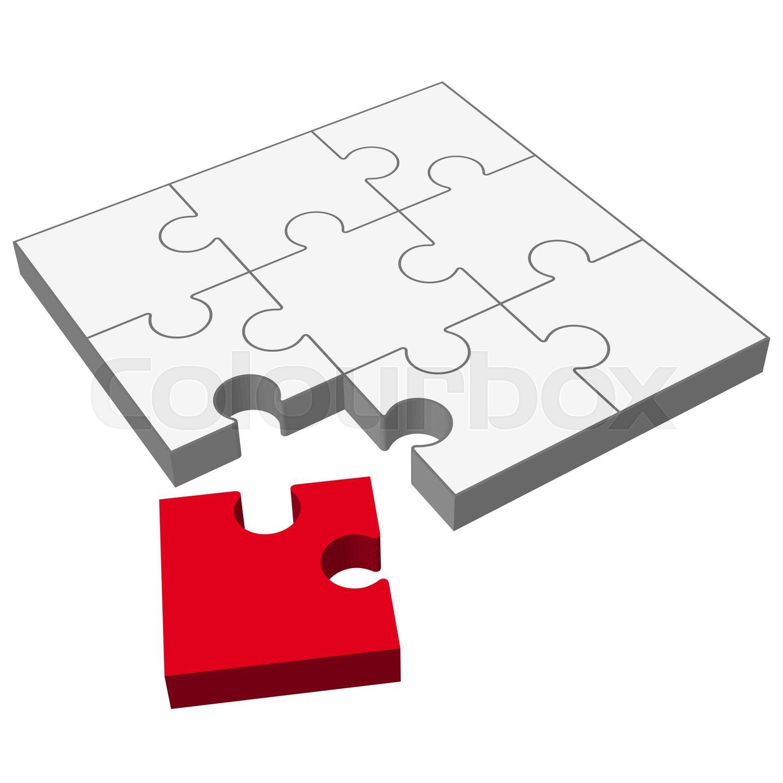 puzzle it does not fit Stock vector Colourbox