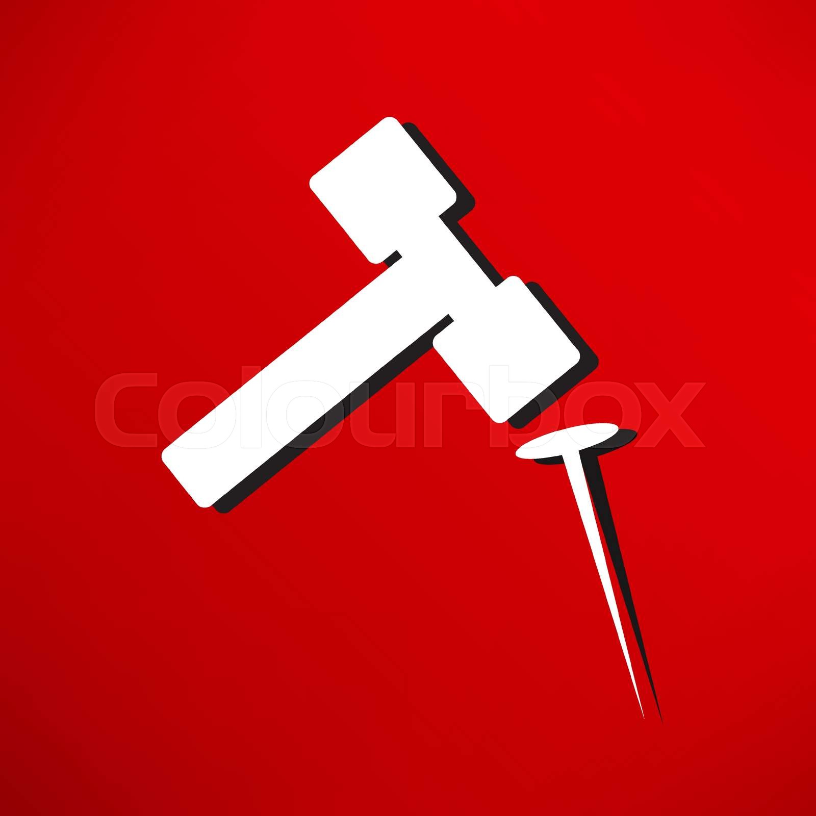 hammer and nail Stock vector Colourbox