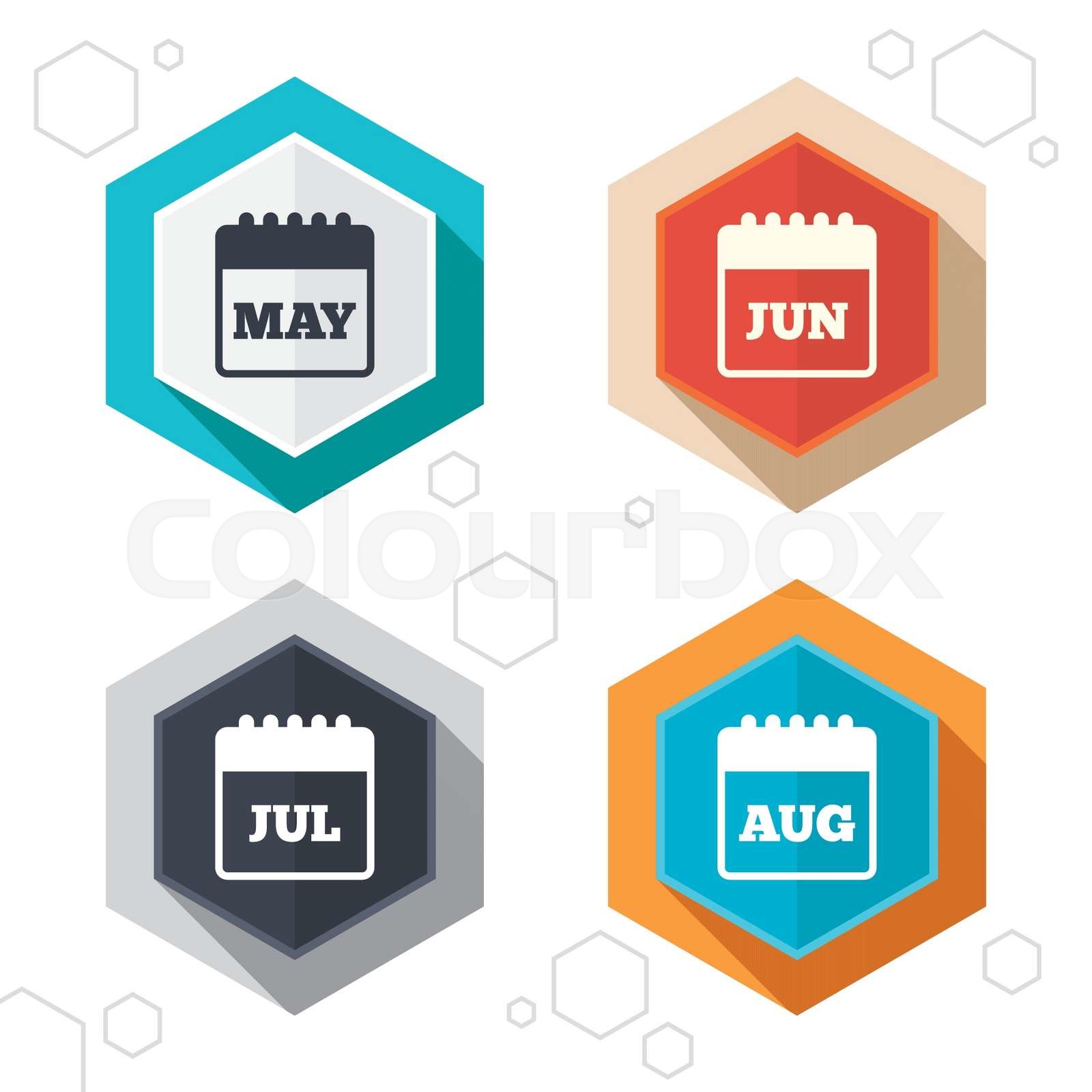 calendar-may-june-july-and-august-stock-vector-colourbox
