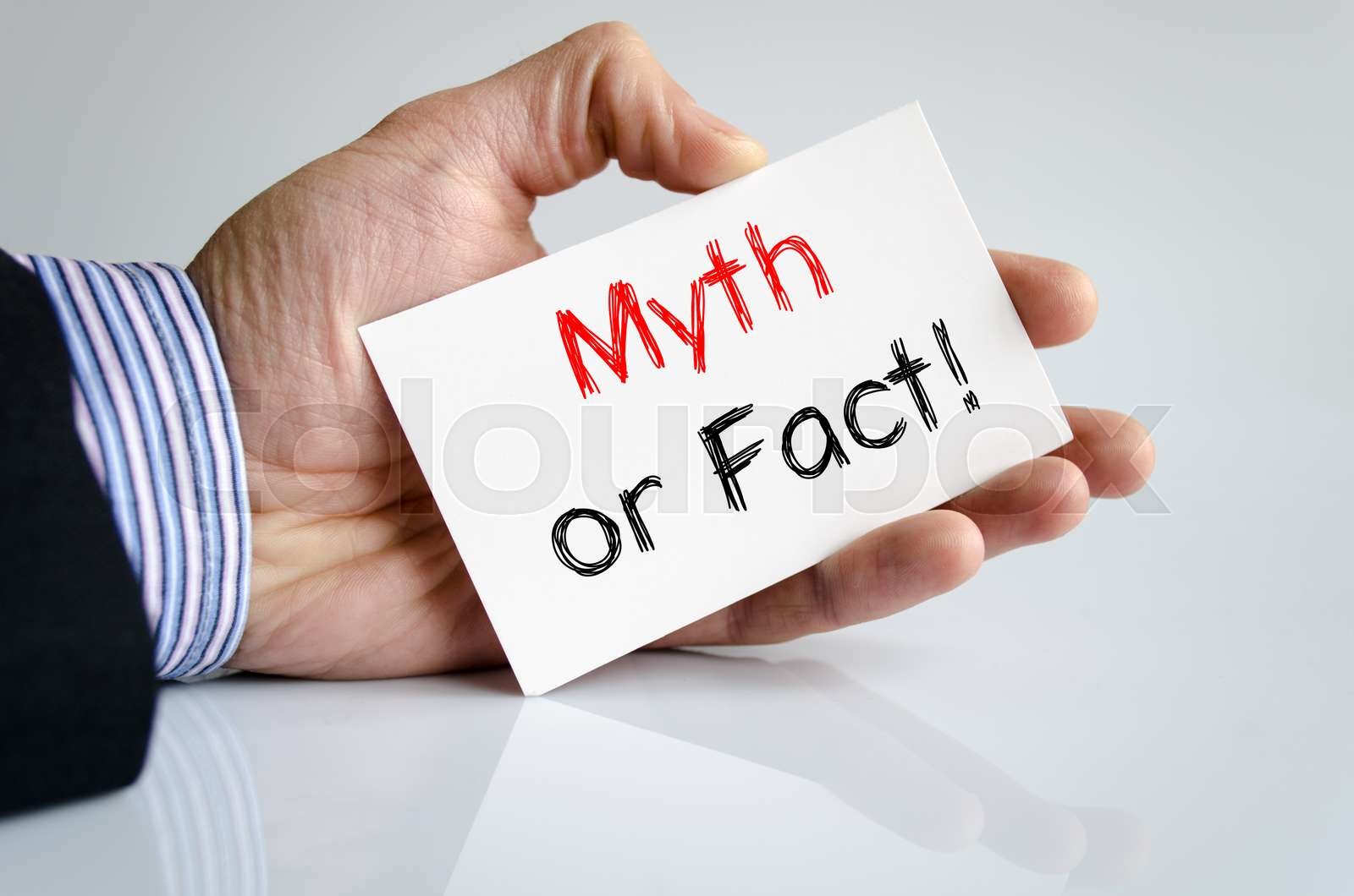 Myth or fact text concept | Stock image | Colourbox