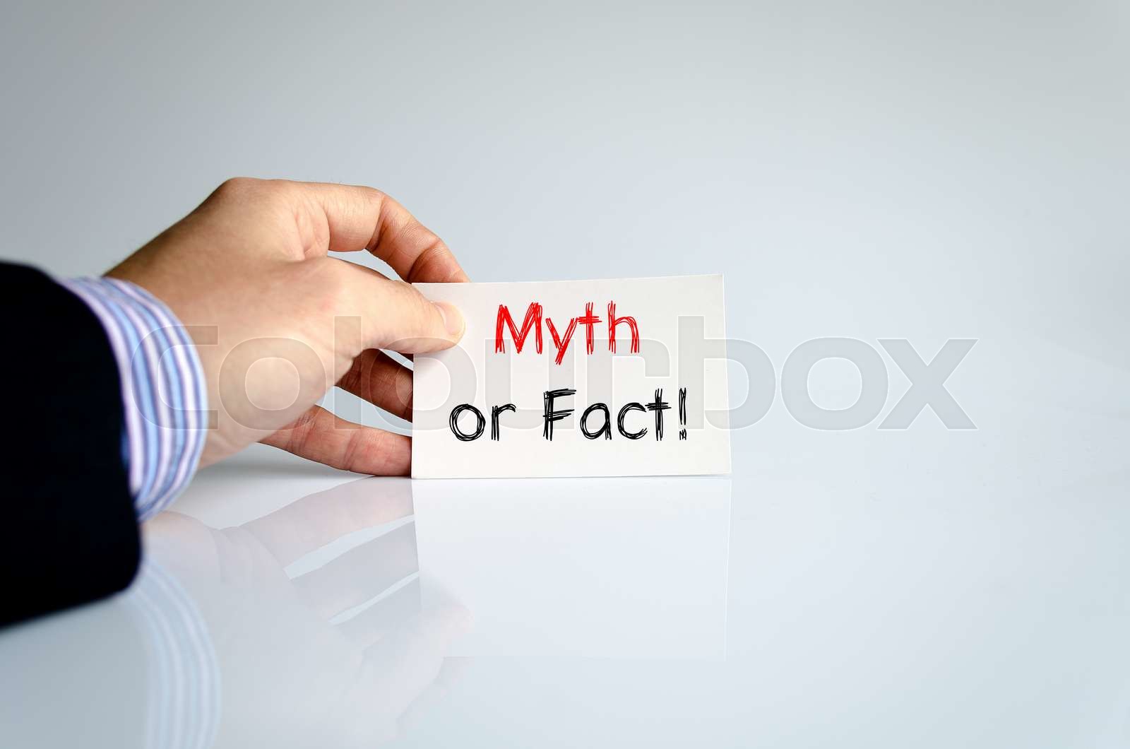 Myth or fact text concept | Stock image | Colourbox