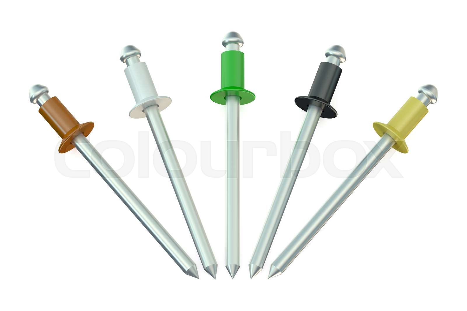 colored blind rivets Stock image Colourbox