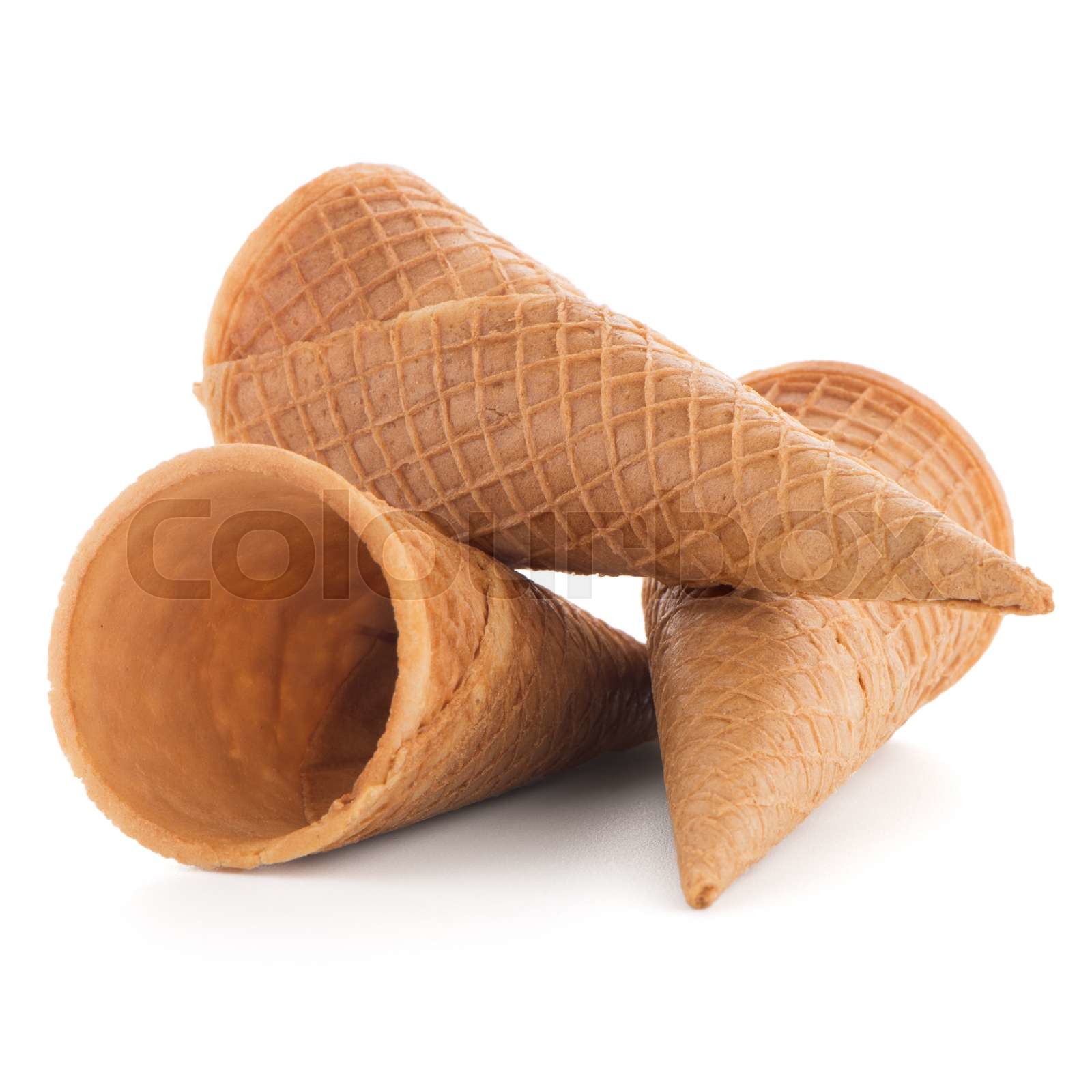 Wafer cones Stock image Colourbox