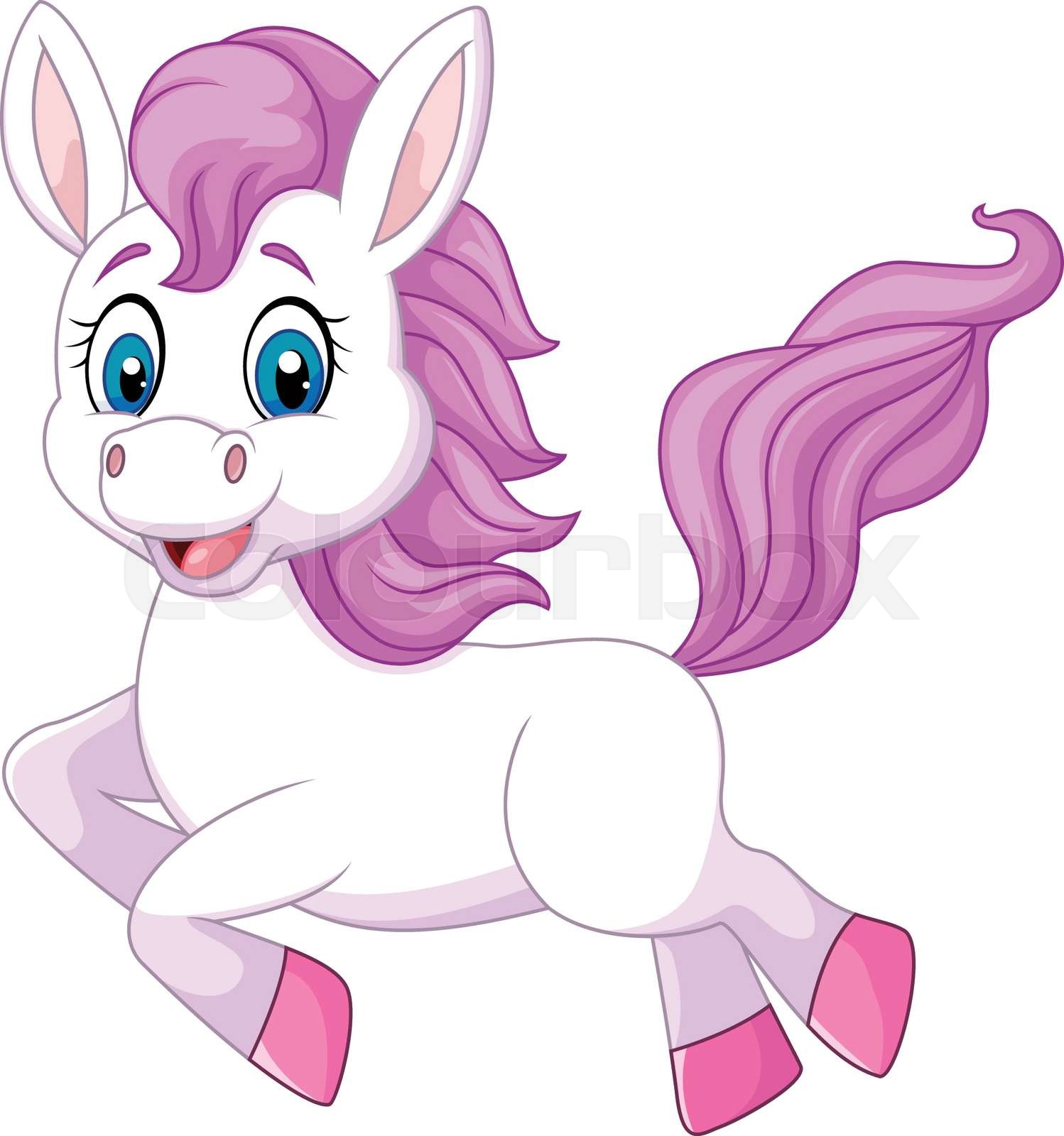 pony, cartoon, freigestellt | Stock-Vektor | Colourbox