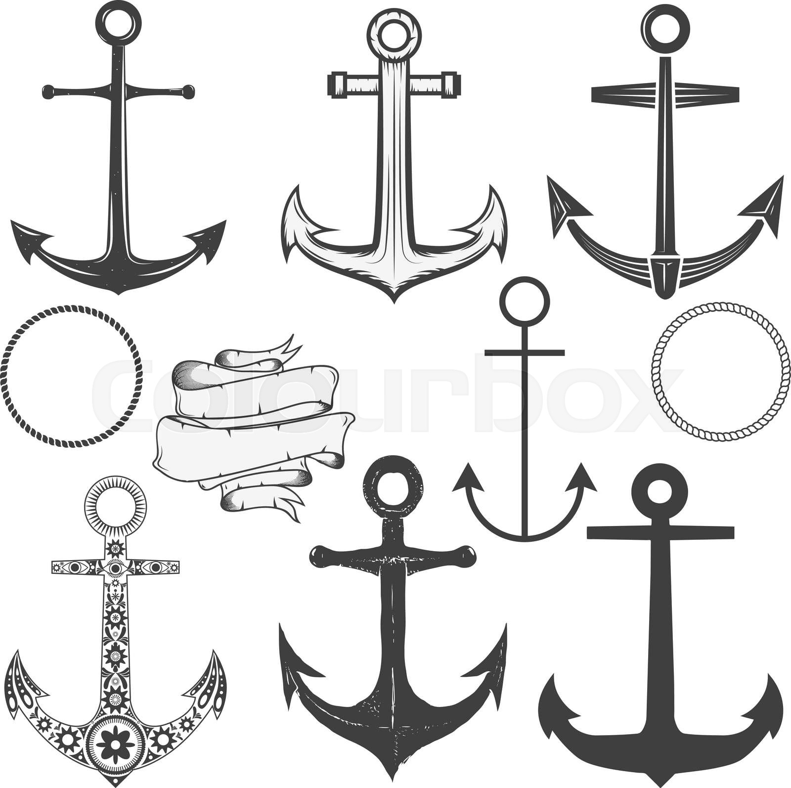 anchor label | Stock vector | Colourbox