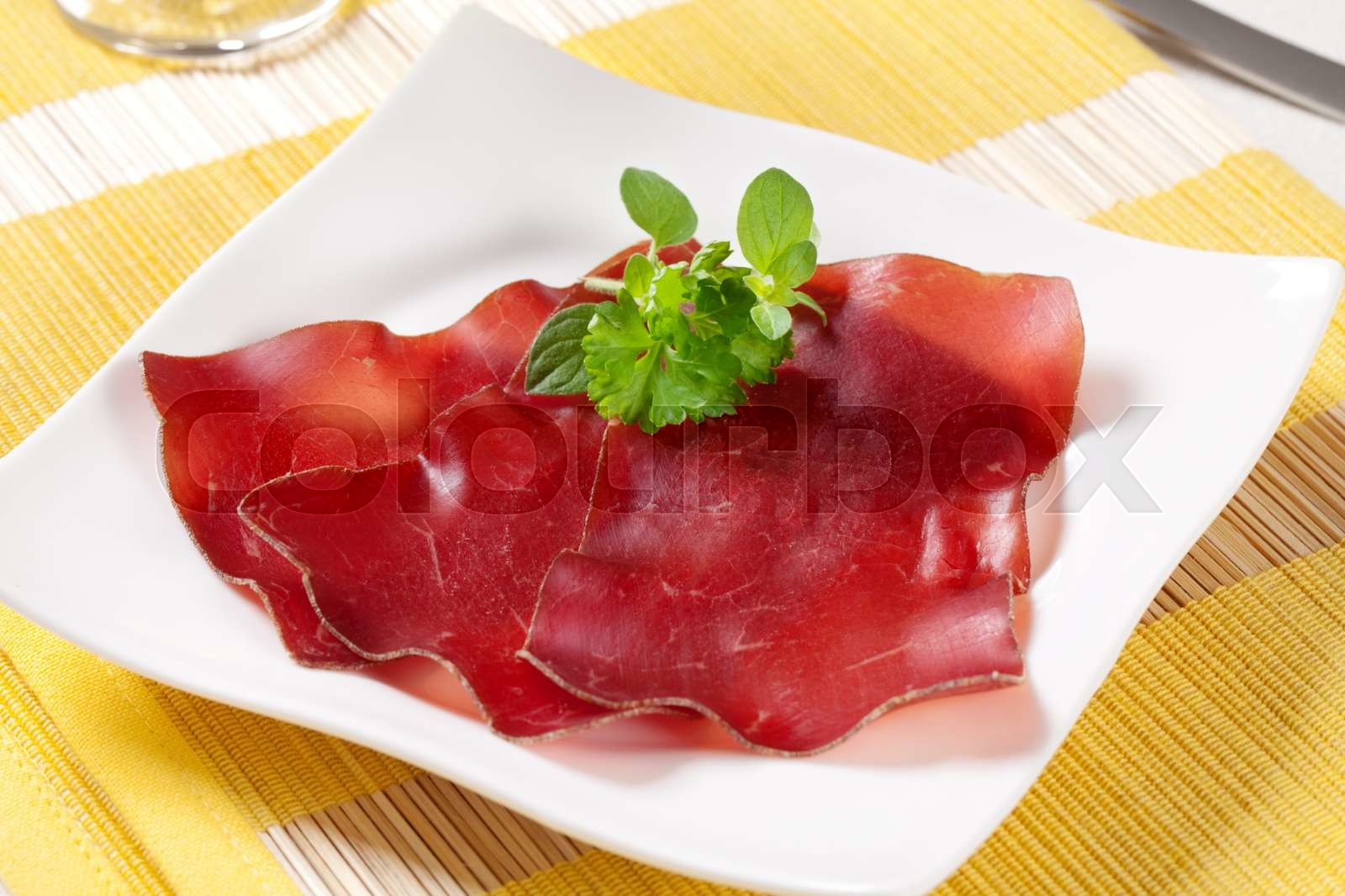 Dry cured meat Stock image Colourbox
