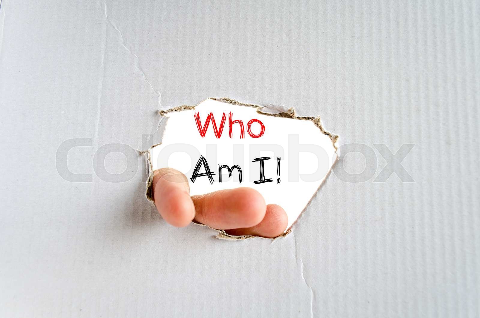 Who am i text concept | Stock image | Colourbox