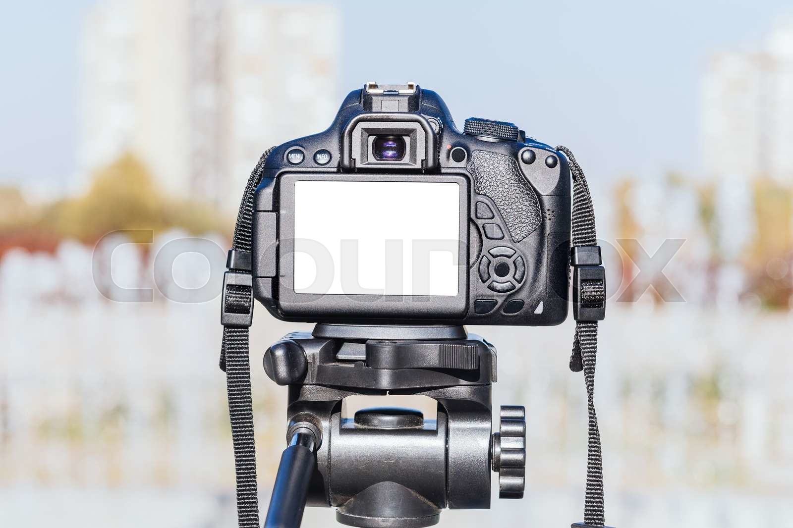 Blank screen on camera Stock image Colourbox