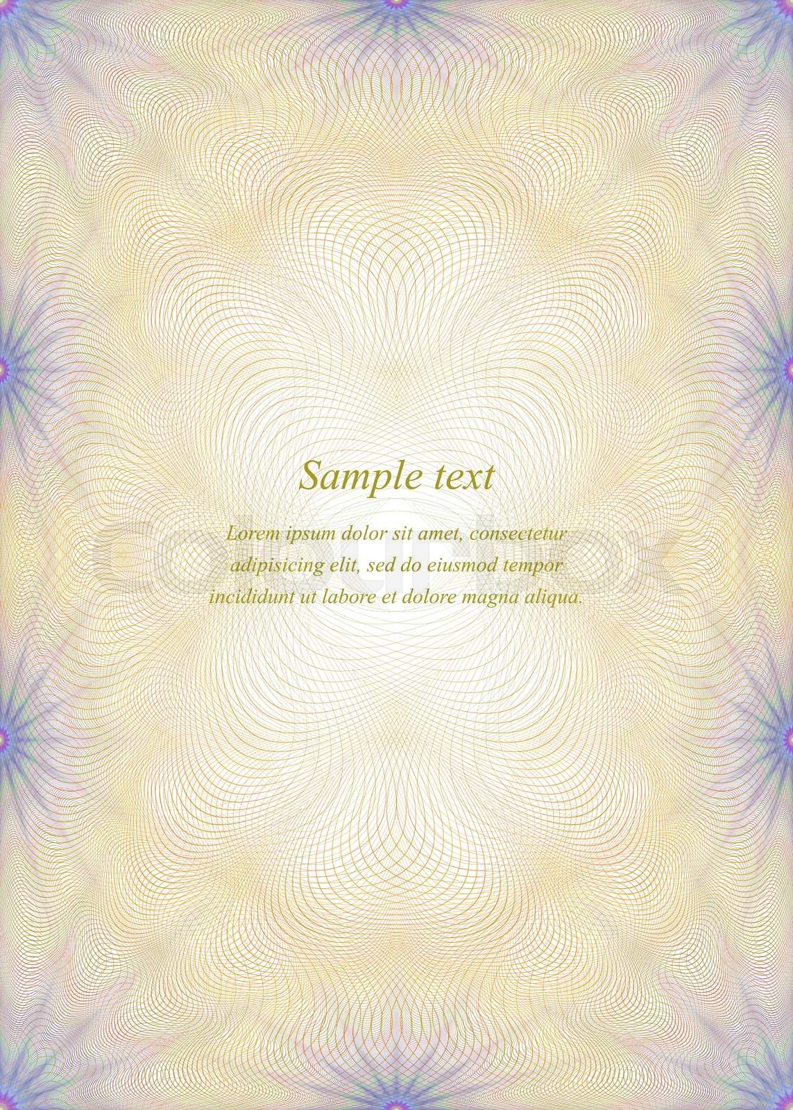 Page watermark design template | Stock vector | Colourbox