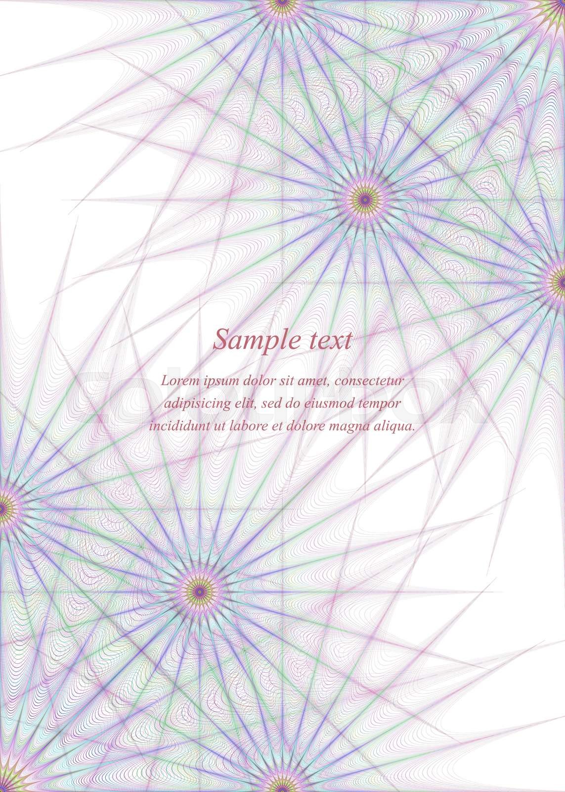 Page watermark design template | Stock vector | Colourbox