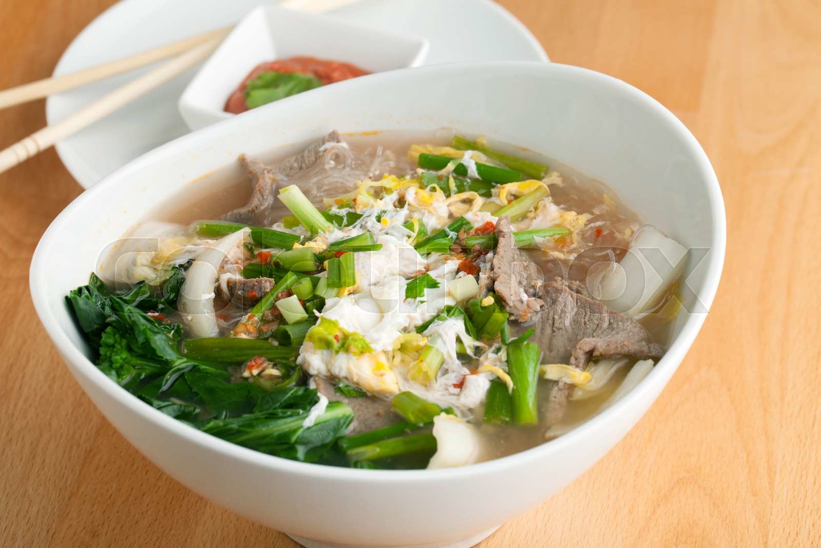 Thai Soup with Beef | Stock image | Colourbox