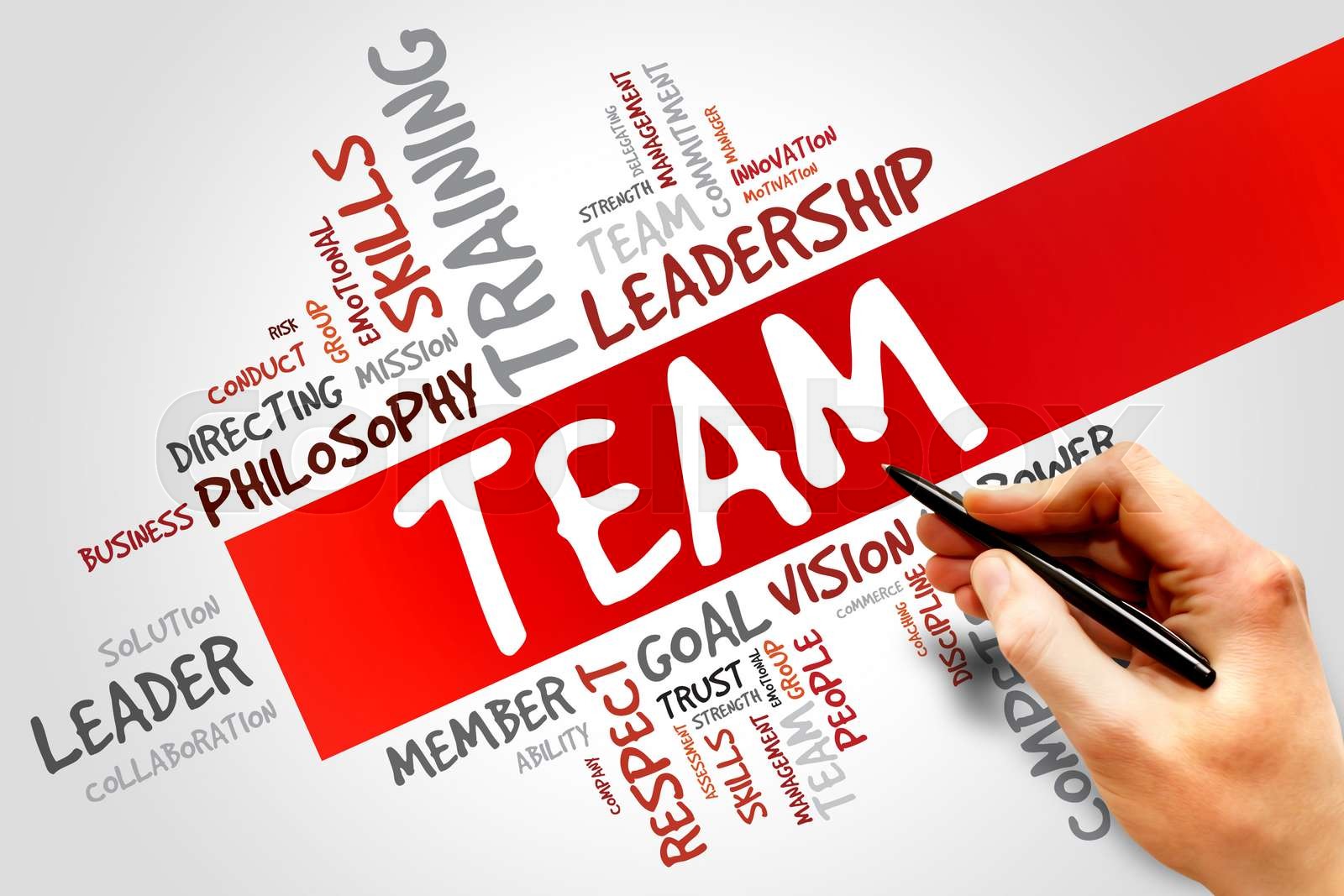 TEAM Word Cloud Stock Image Colourbox