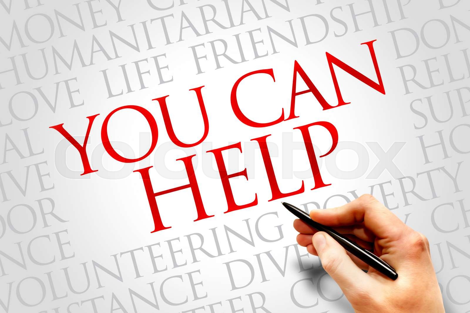 You can help | Stock image | Colourbox