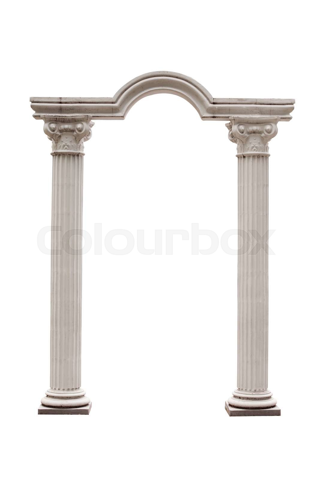 Columns and Arch isolated | Stock image | Colourbox