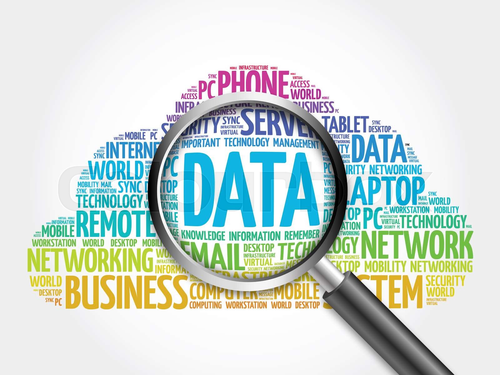 Data word cloud | Stock image | Colourbox