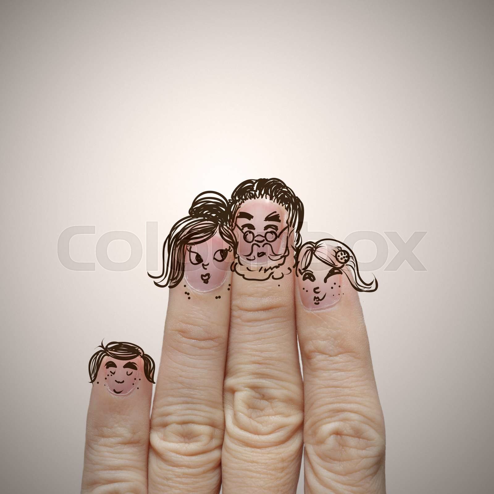 happy finger family | Stock image | Colourbox