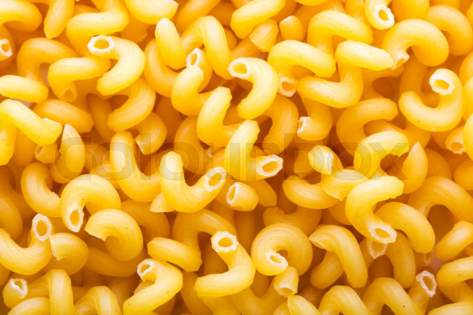 Yellow macaroni Stock image Colourbox