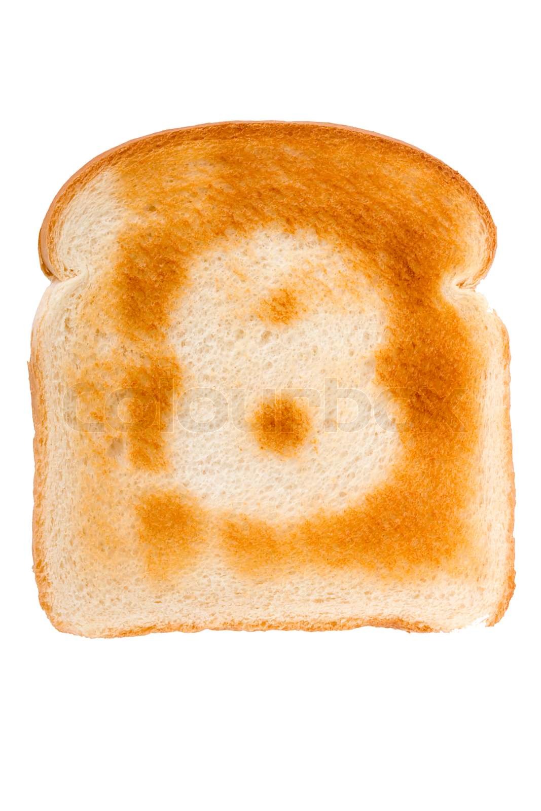 The Number 8 Printed On The Bread In The Form Of A Stencil Stock