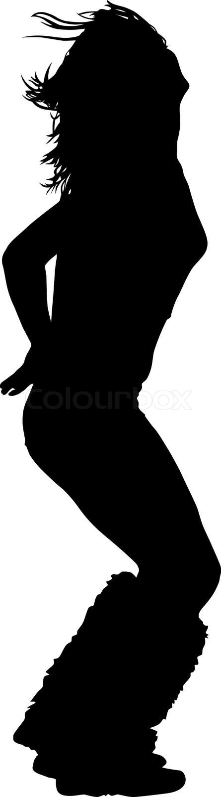 Vector Silhouette des Mädchens vor dem weißen Hintergrund | Stock