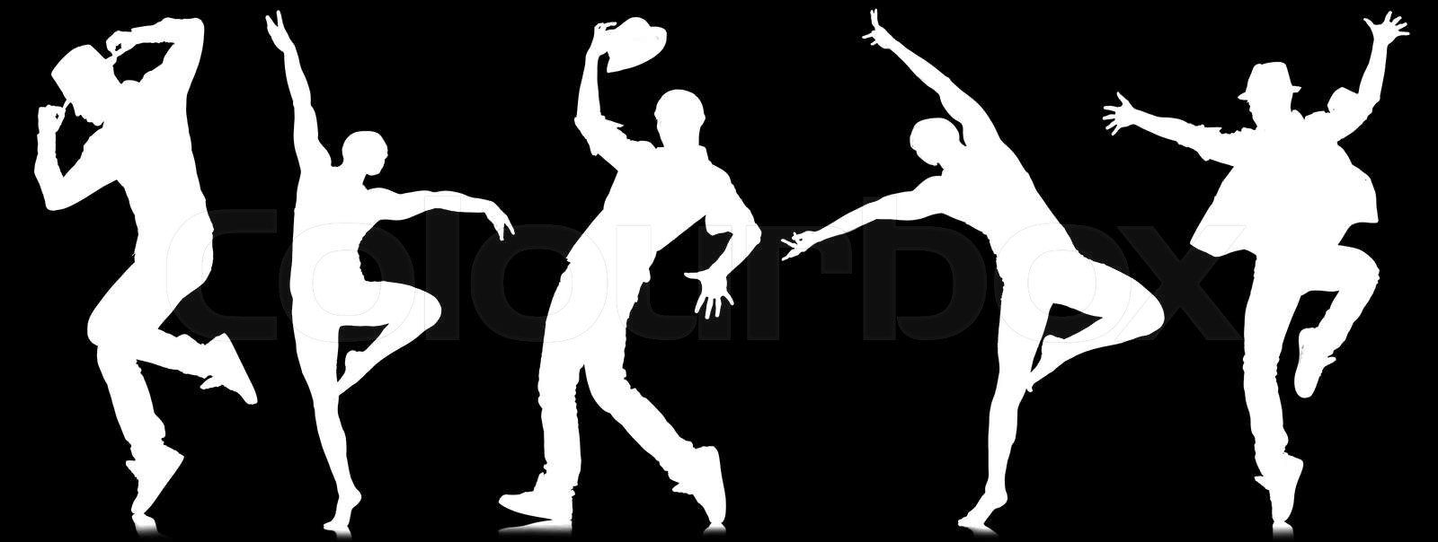 Silhouettes of dancers in dancing concept | Stock image | Colourbox