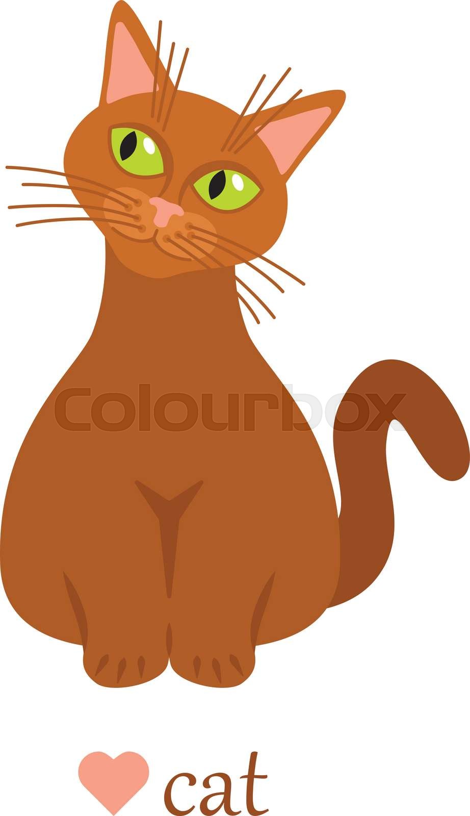 cat with green eyes | Stock vector | Colourbox