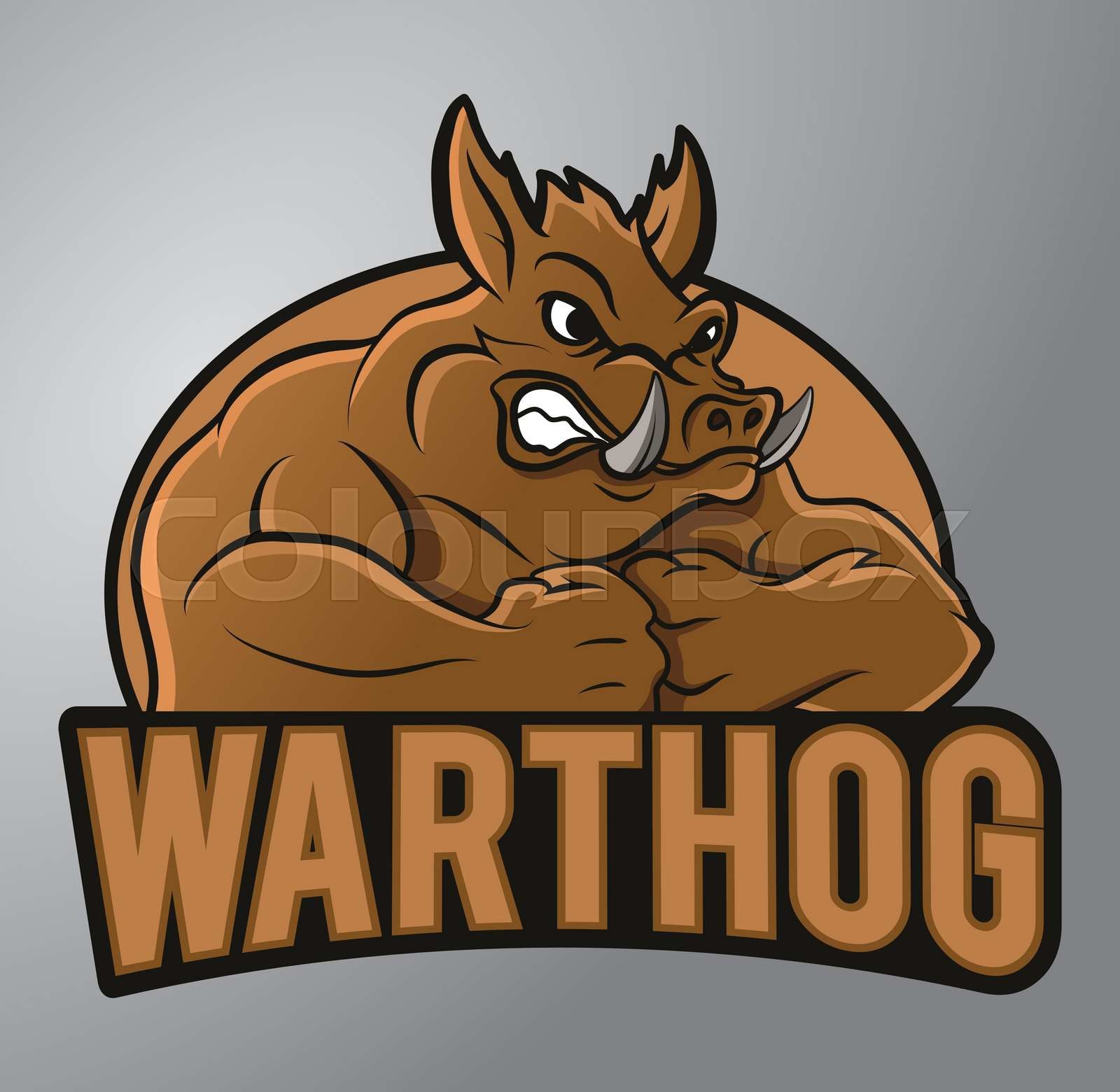 Warthog Mascot | Stock vector | Colourbox
