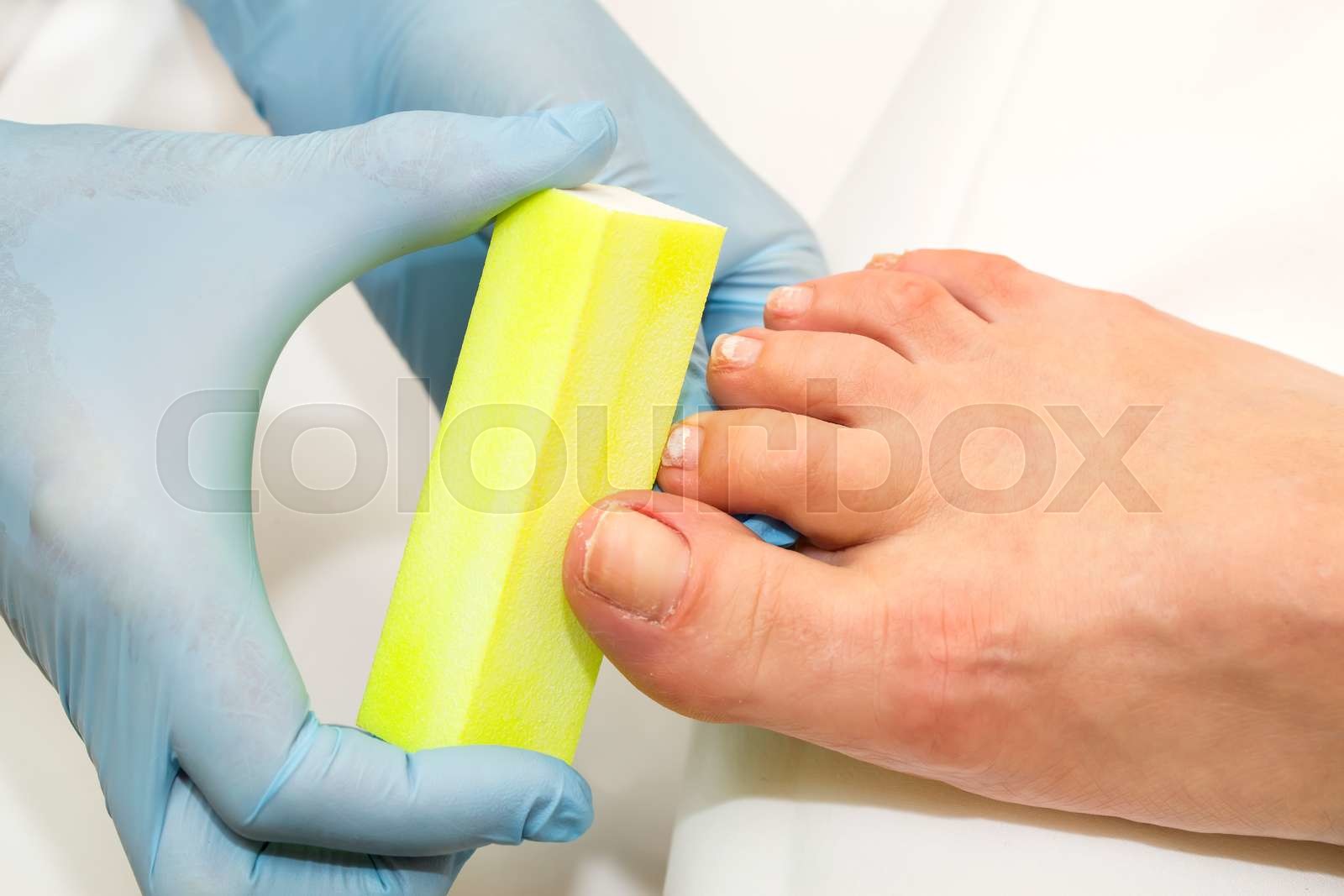 Process Of Pedicure At Beauty Salon Stock Image Colourbox