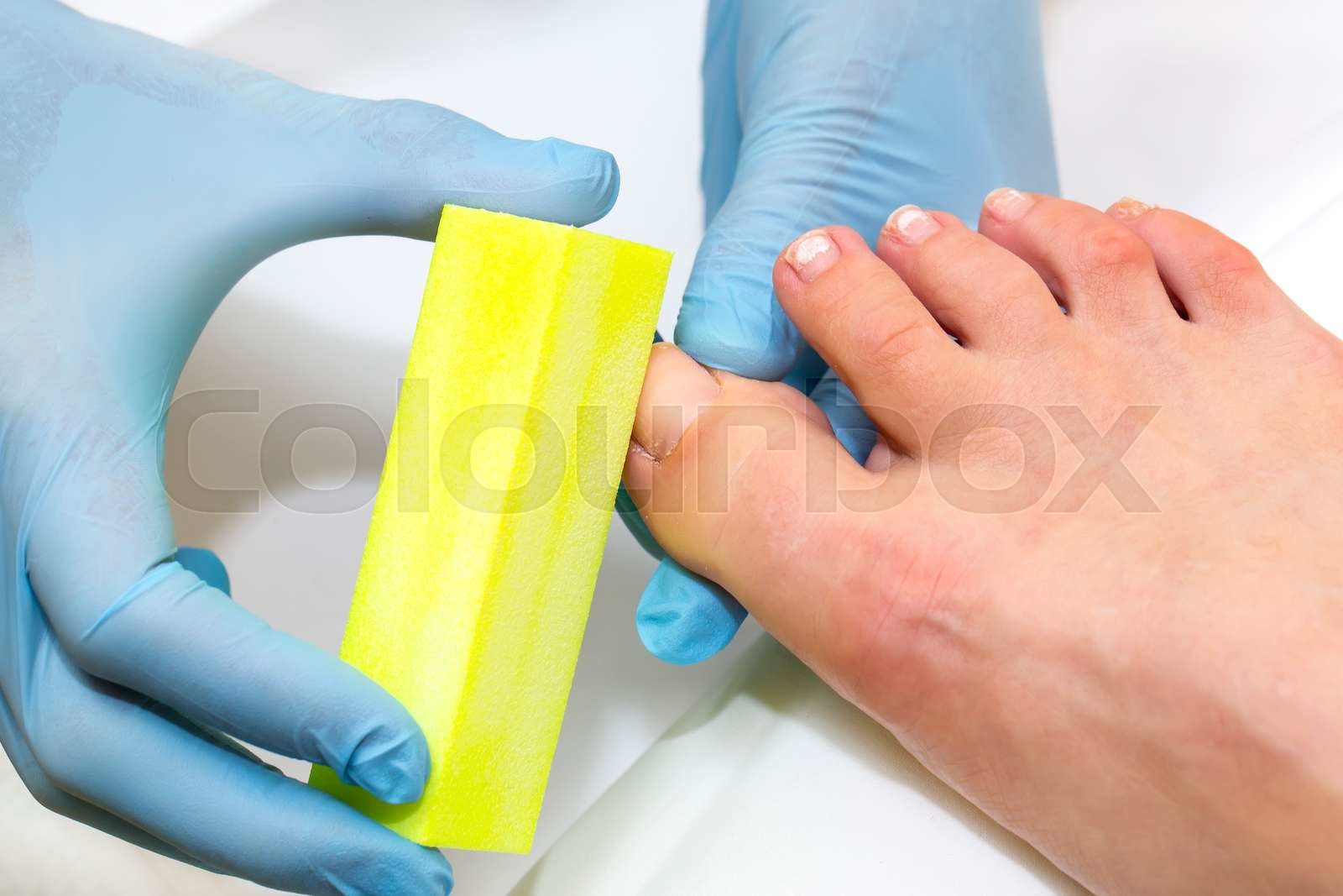Process Of Pedicure At Beauty Salon Stock Image Colourbox