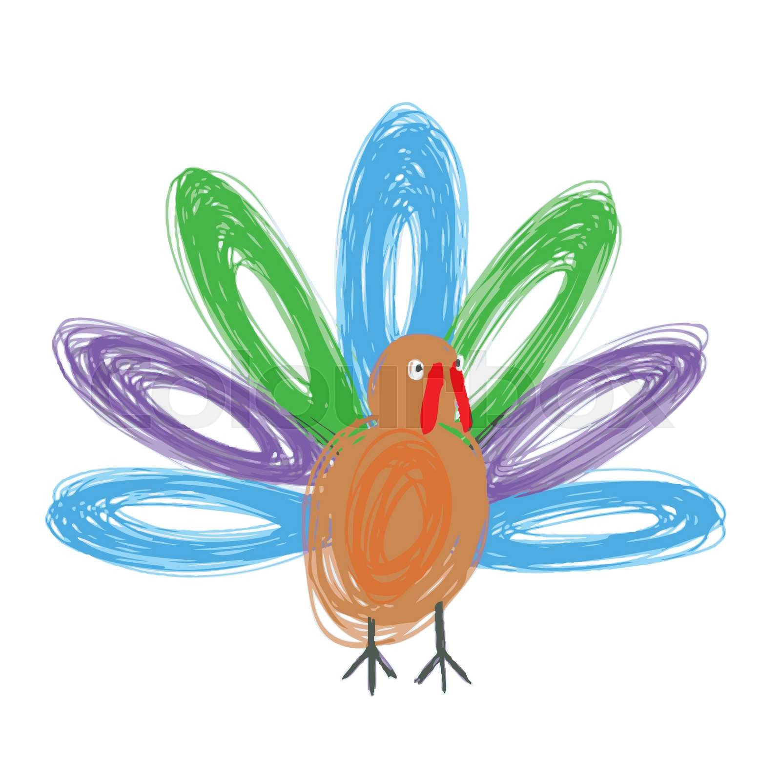 doodle turkey | Stock vector | Colourbox